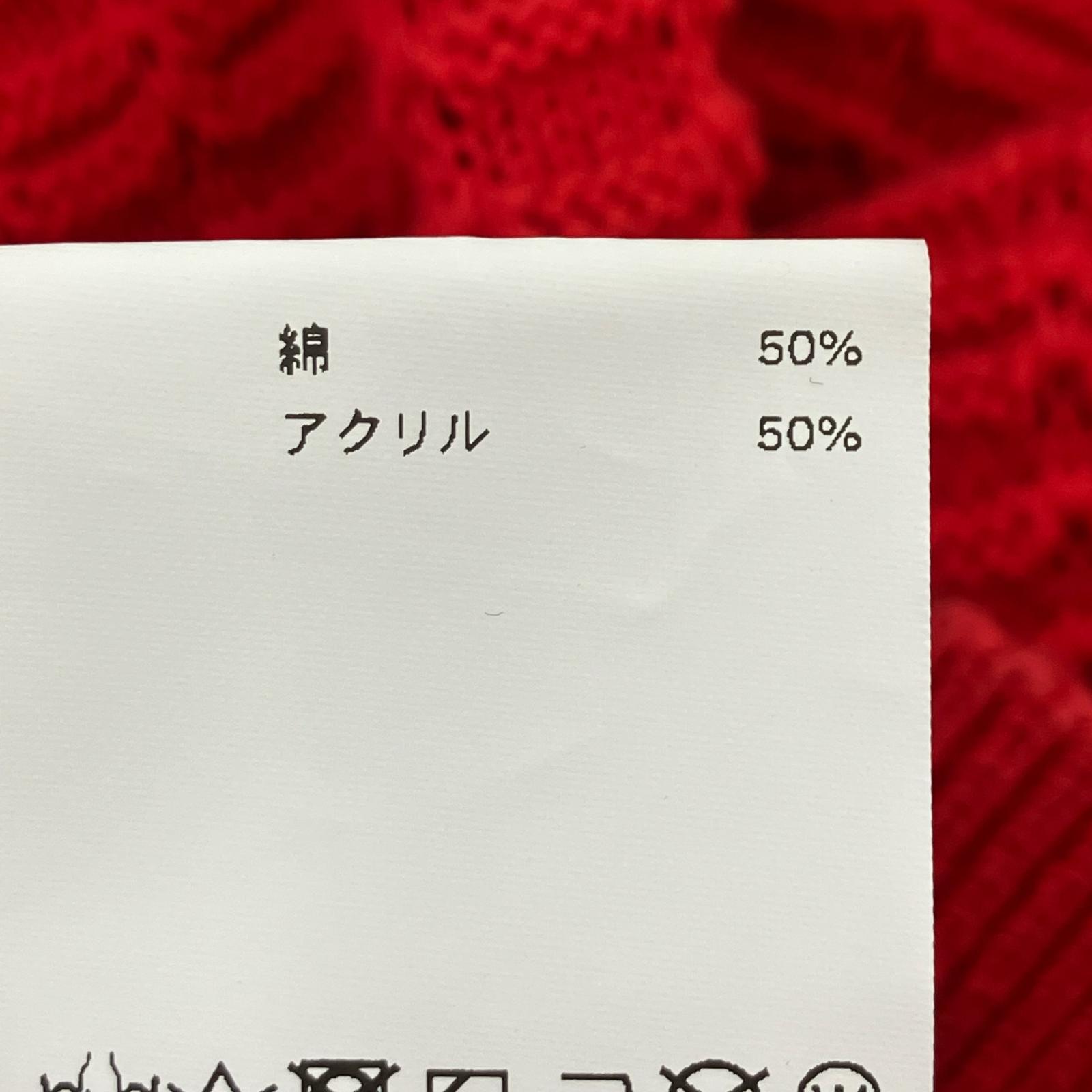 ニット S/S KNIT POLO RED 01 レッド