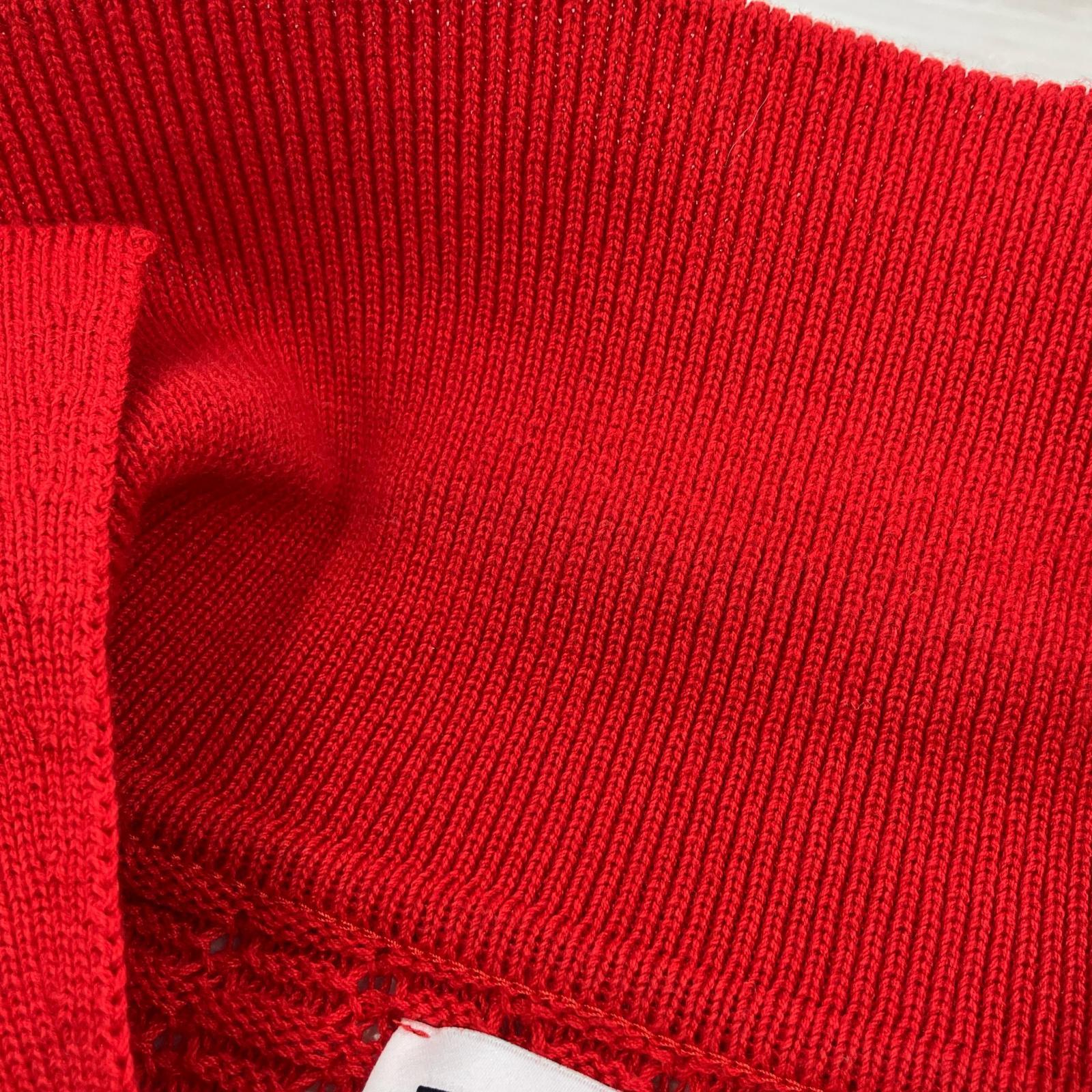 ニット S/S KNIT POLO RED 01 レッド