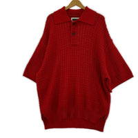 ニット S/S KNIT POLO RED 01 レッド