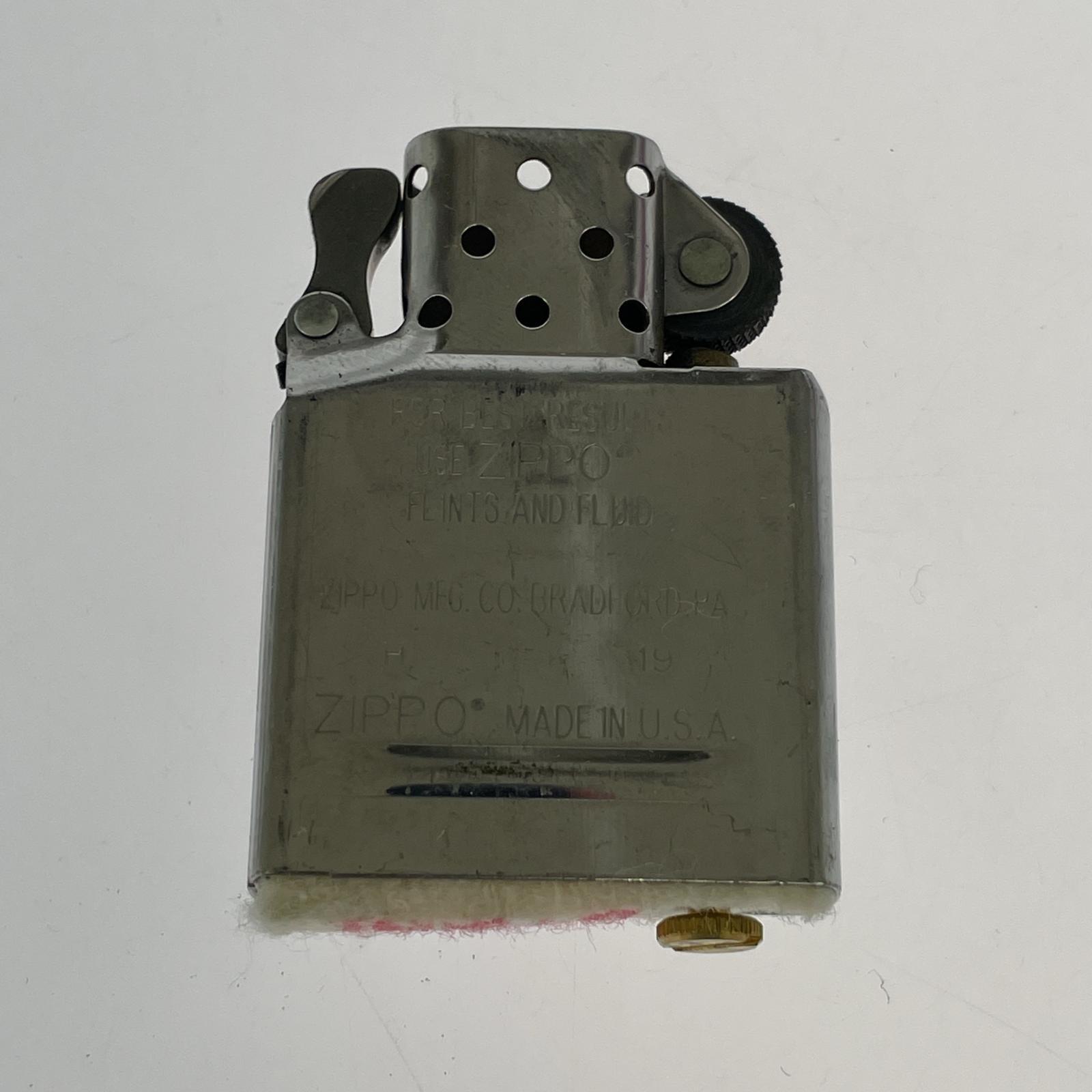ライター ZIPPO 19年製 アーマーケース プレーン シルバー