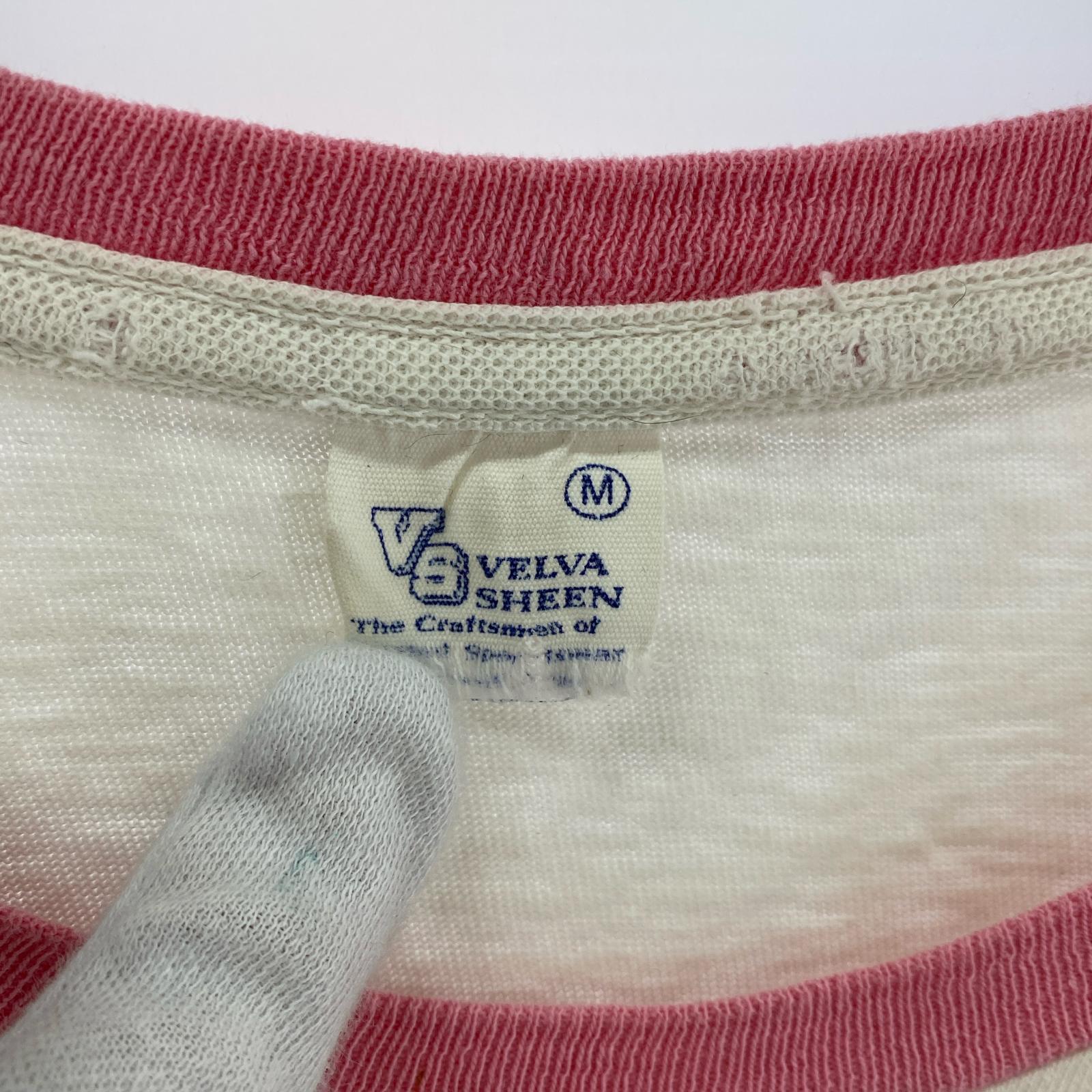 半袖Tシャツ 70’s Velva Sheen リンガーTEE M ホワイト