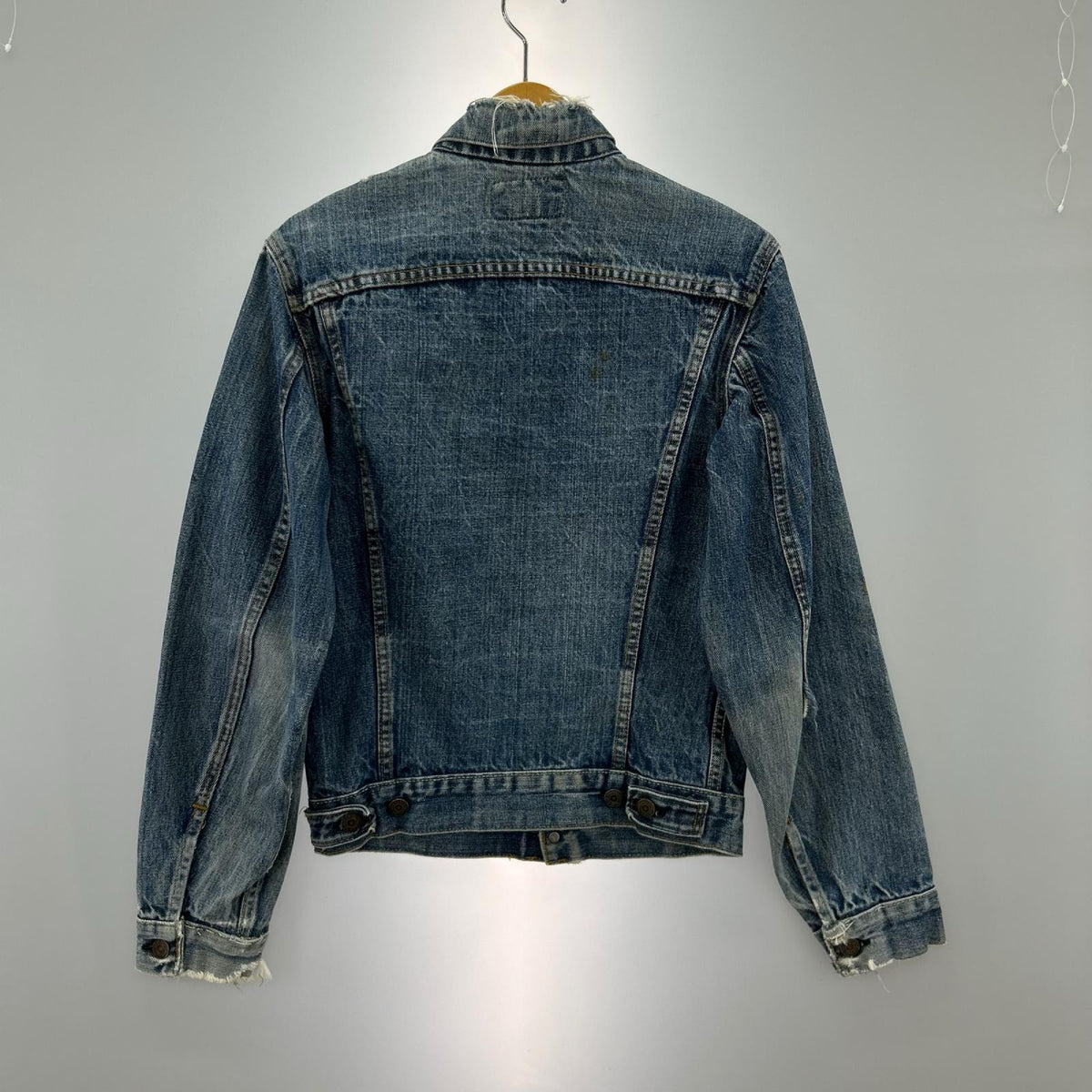 デニムジャケット 70s 4th スモールe ボタン裏32 ネイビー