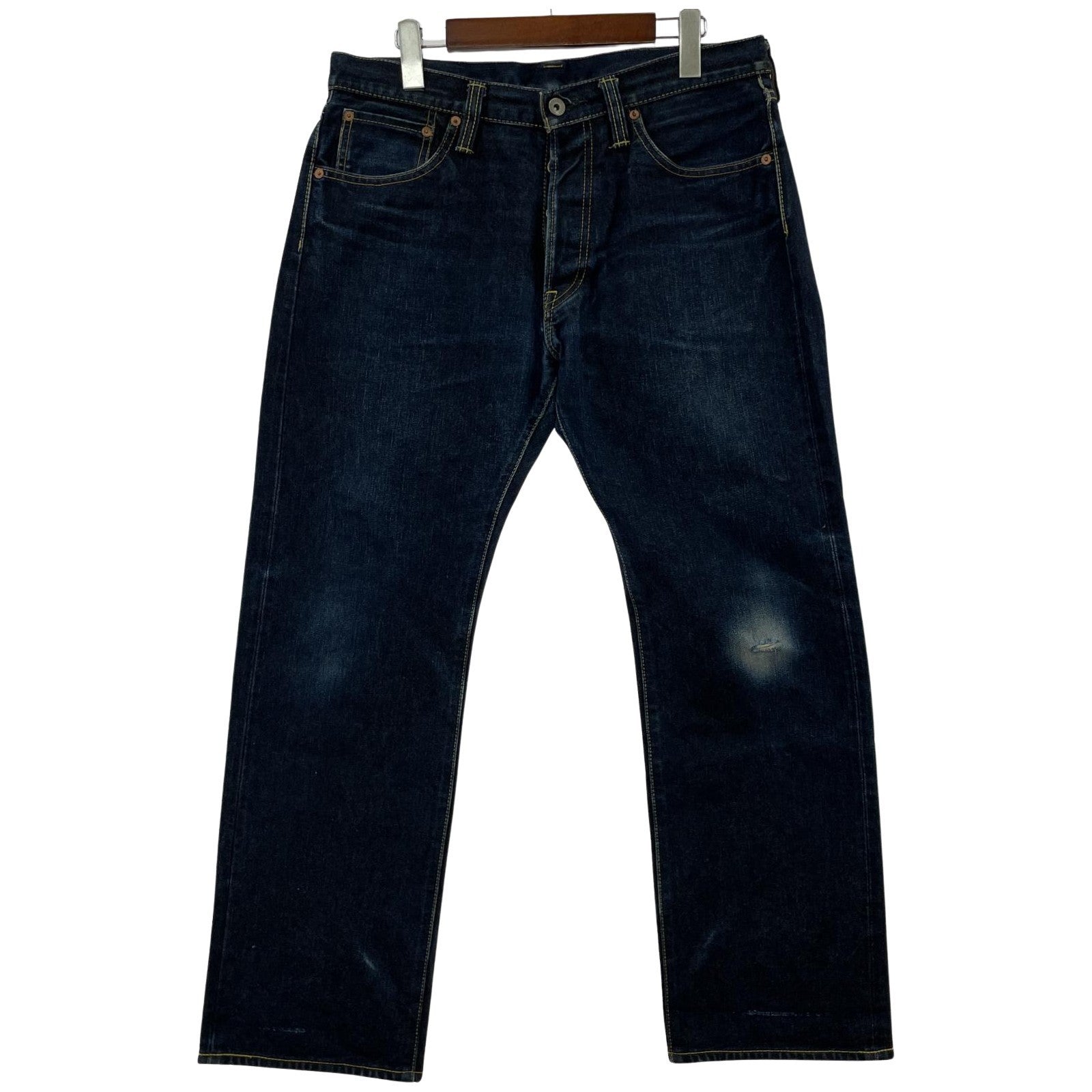 デニムパンツ 14oz セルビッチデニム ストレート (W34L36)634S 34 ブルー