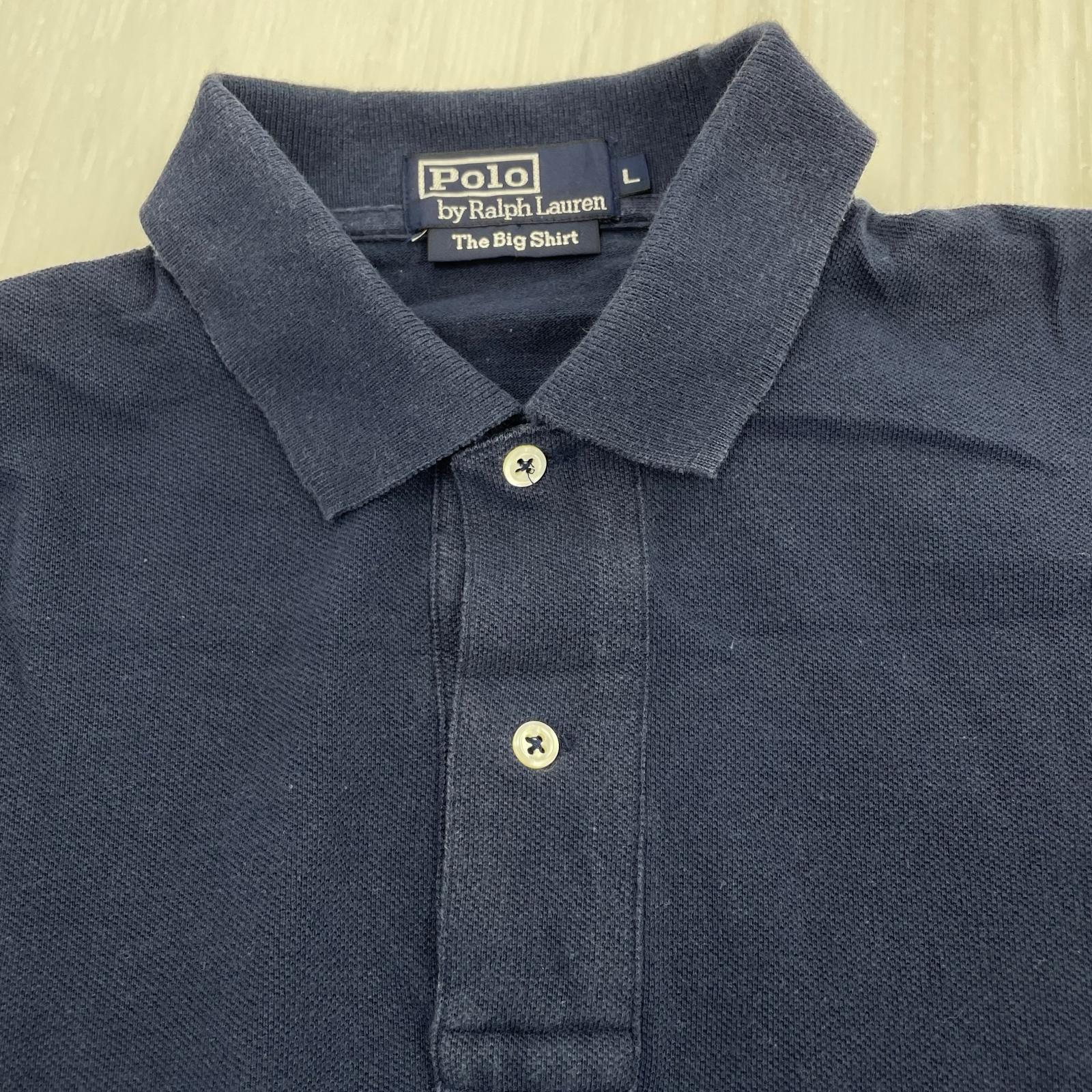 ポロシャツ 90s ナイガイ 紺 (L) L ネイビー