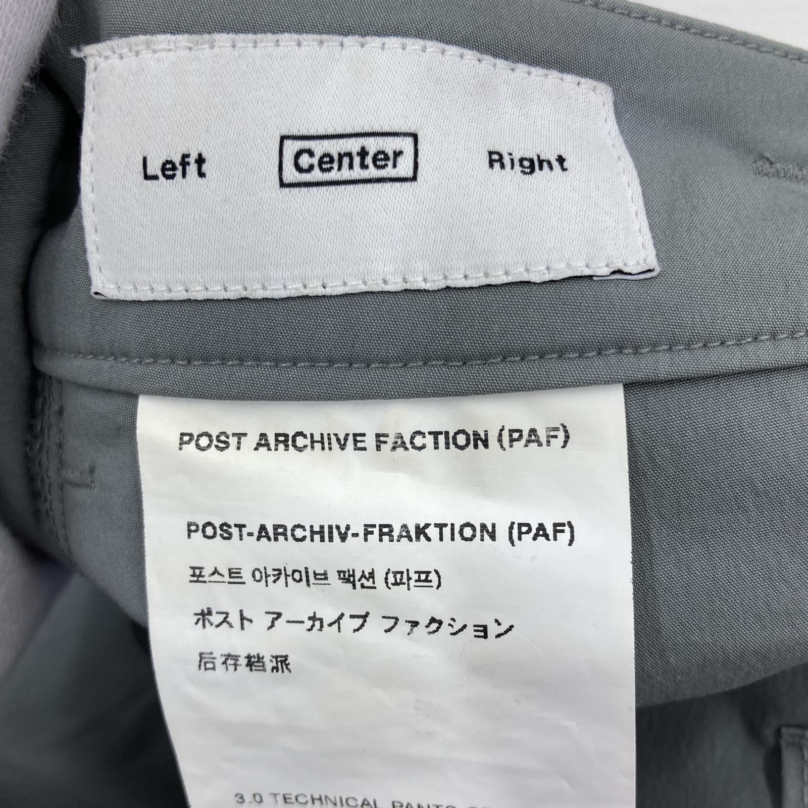 パンツ POST ARCHIVE FACTION PAF 3.0 Technical pants CENTER テクニカルパンツ M グレーブルー M