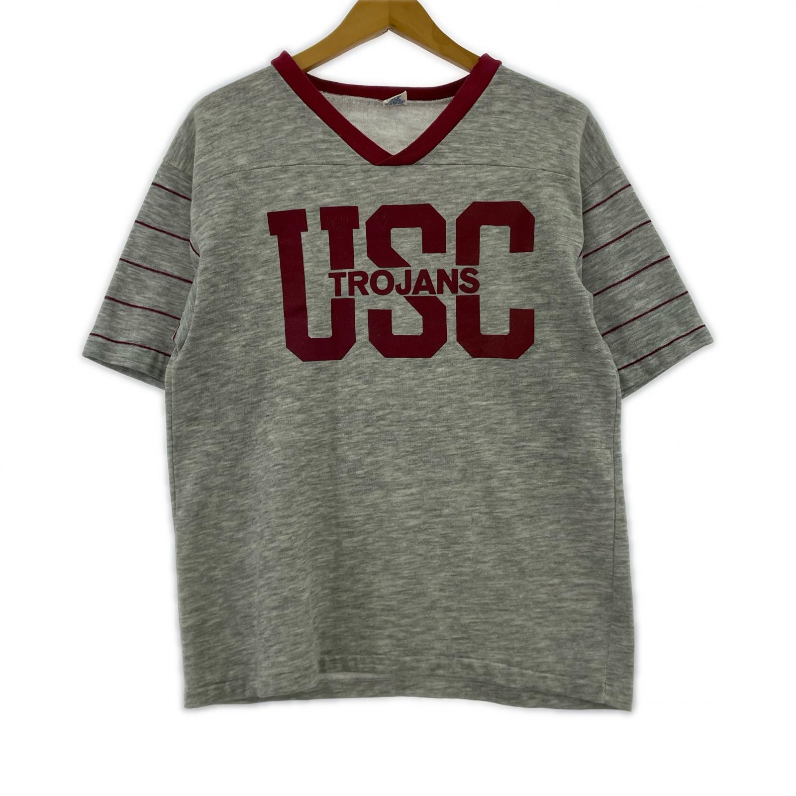 半袖Tシャツ ARTEX 70s USC TROJANS S/Sカットソー グレー (S) S グレー