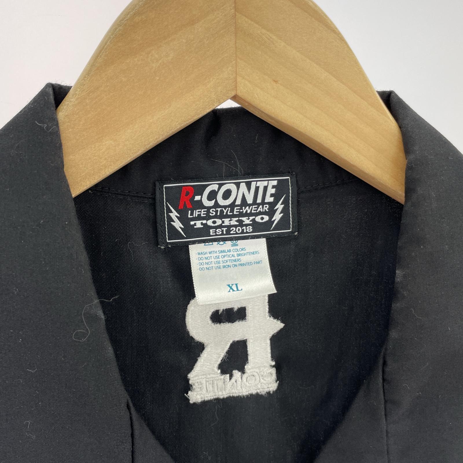 半袖シャツ R-CONTE ワークシャツ BLK XL LL ブラック