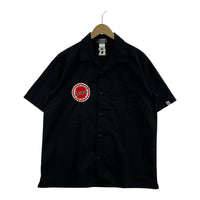 半袖シャツ R-CONTE ワークシャツ BLK XL LL ブラック
