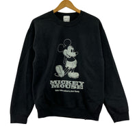 スウェット Wiffle / MICKEY MOUSE CREWNECK SWEAT S ブラック