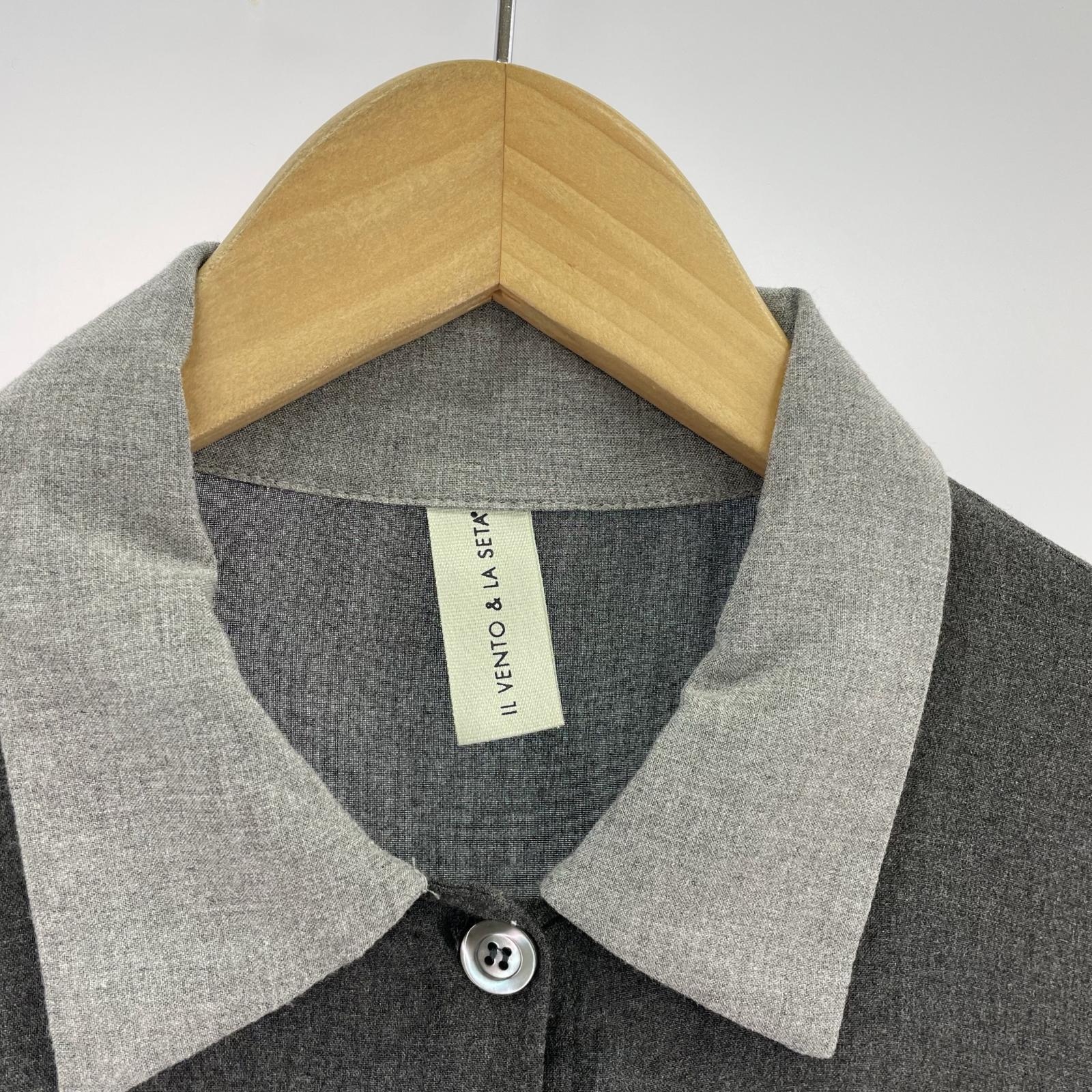 ワンピース IL VENTO&SETA シャツワンピース L グレー