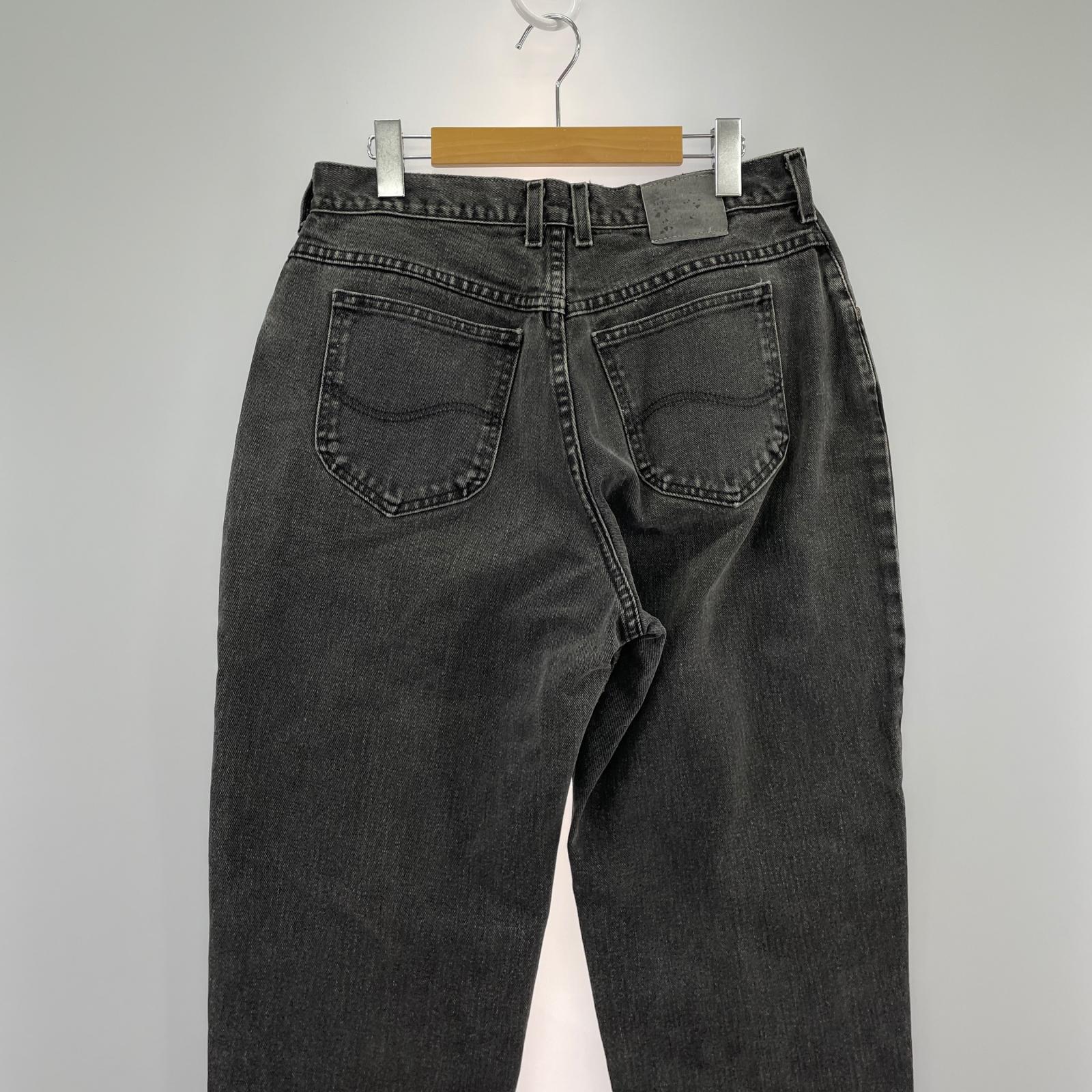 デニムパンツ 推定90’s 先染め テーパードブラックデニムパンツ ブラック