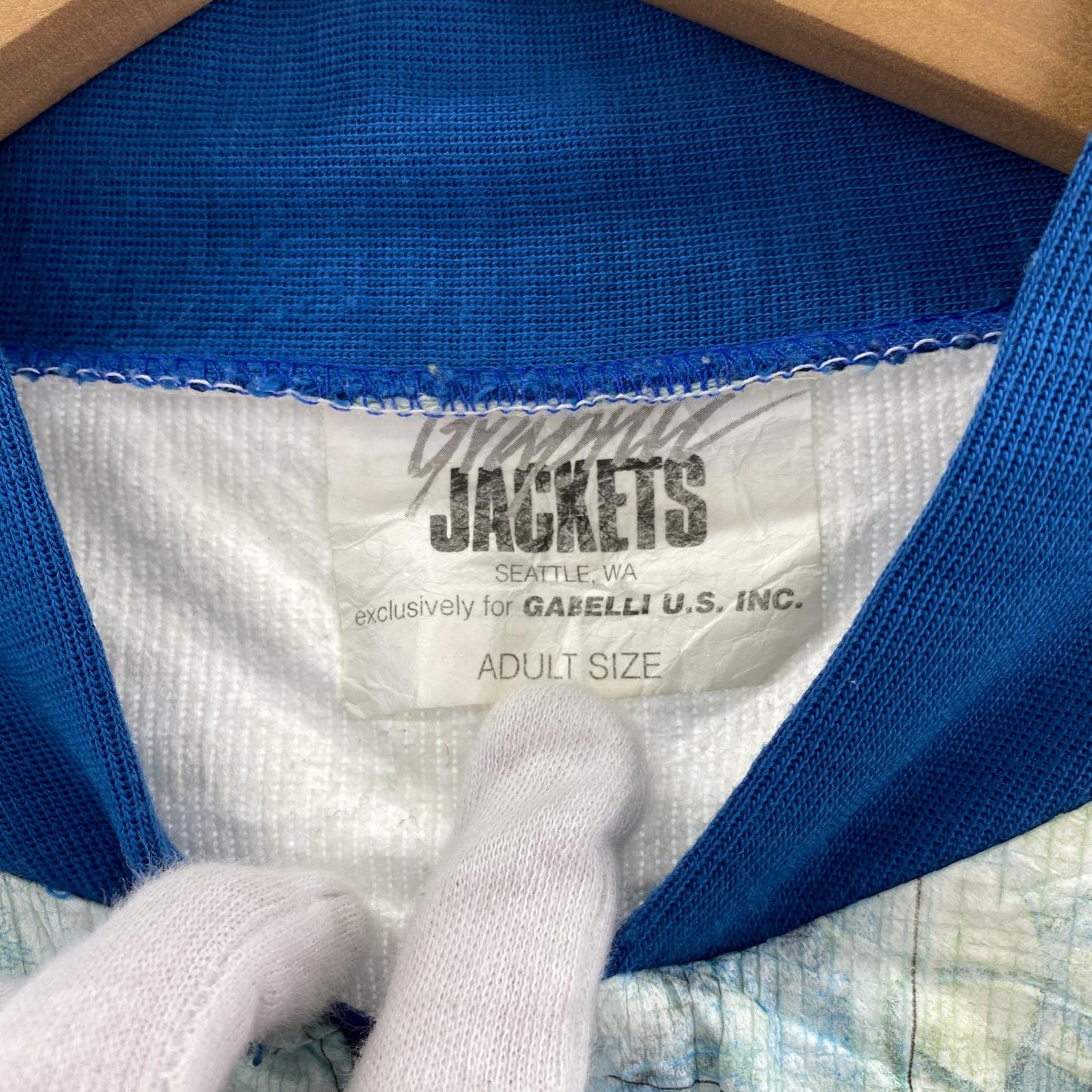 ジャケット 90s 地図柄 ペーパージャケット ADULT SIZE ブルー ブルー