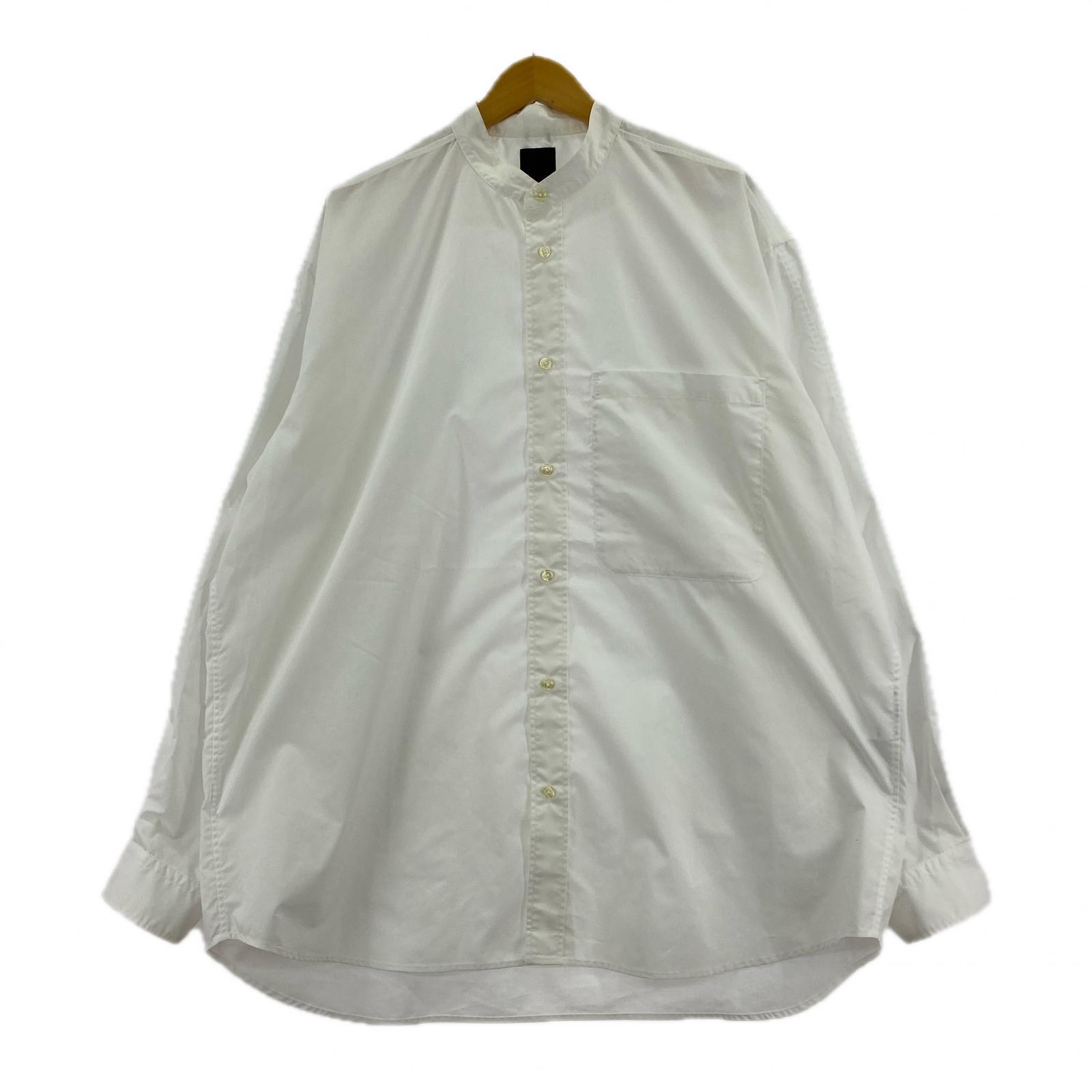 長袖シャツ TECH BAND COLLAR SHIRTS (L) L ホワイト