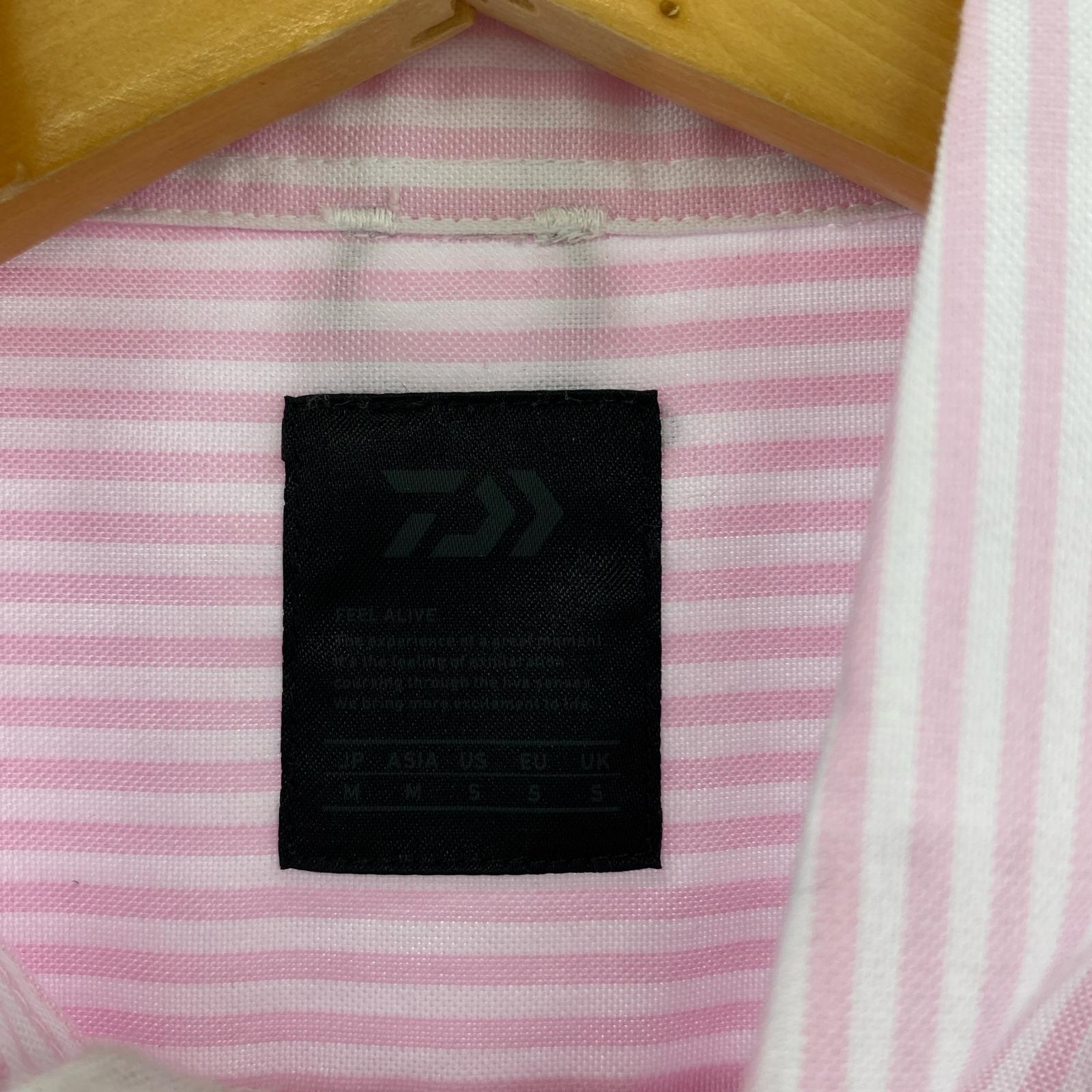 長袖シャツ TECH BUTTON DOWN SHIRTS STRIPE (M) M ピンク