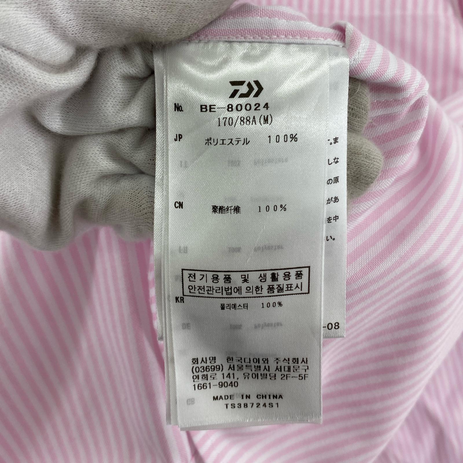 長袖シャツ TECH BUTTON DOWN SHIRTS STRIPE (M) M ピンク