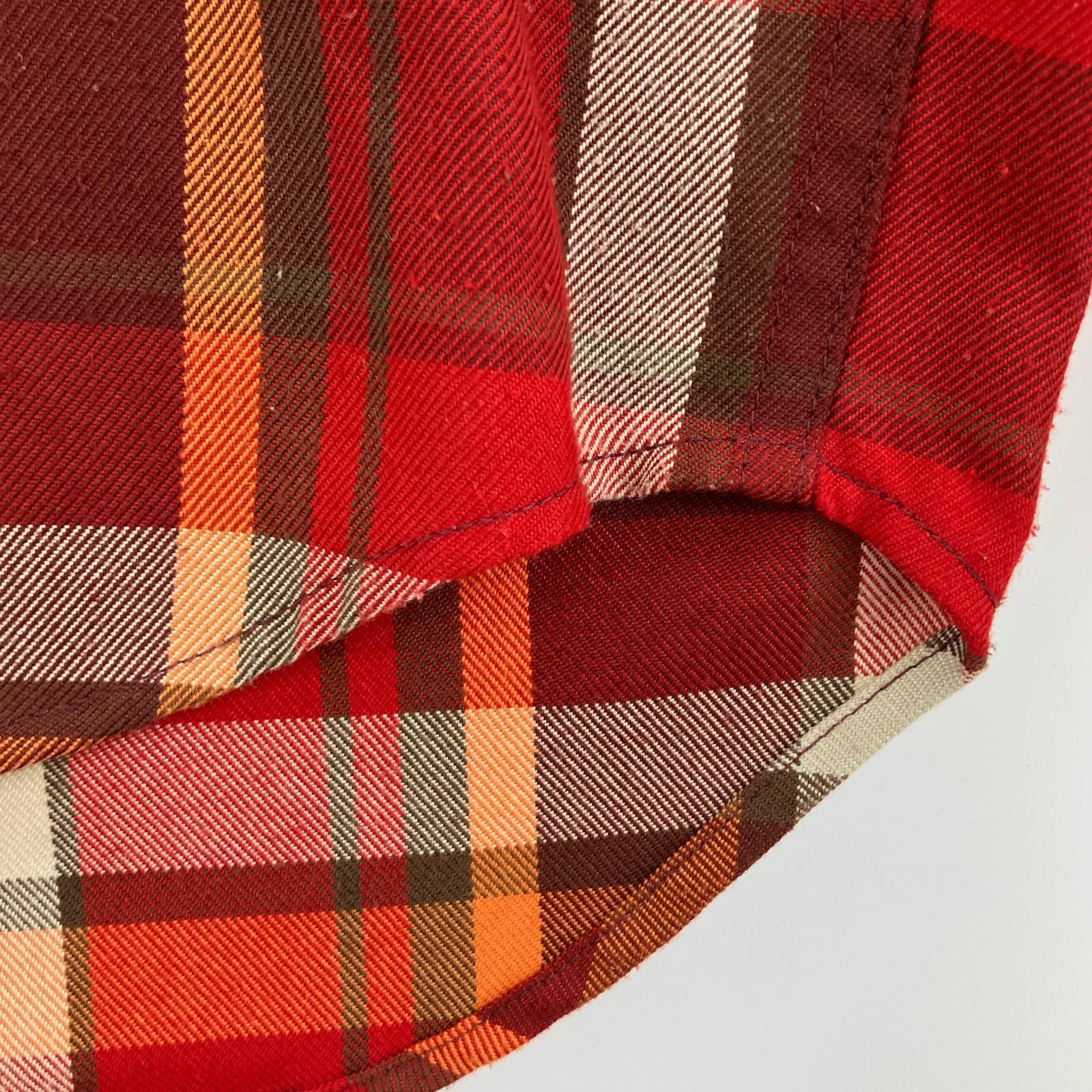 長袖シャツ TECH WORK SHIRTS FLANNEL PLAIDS (S) S レッド