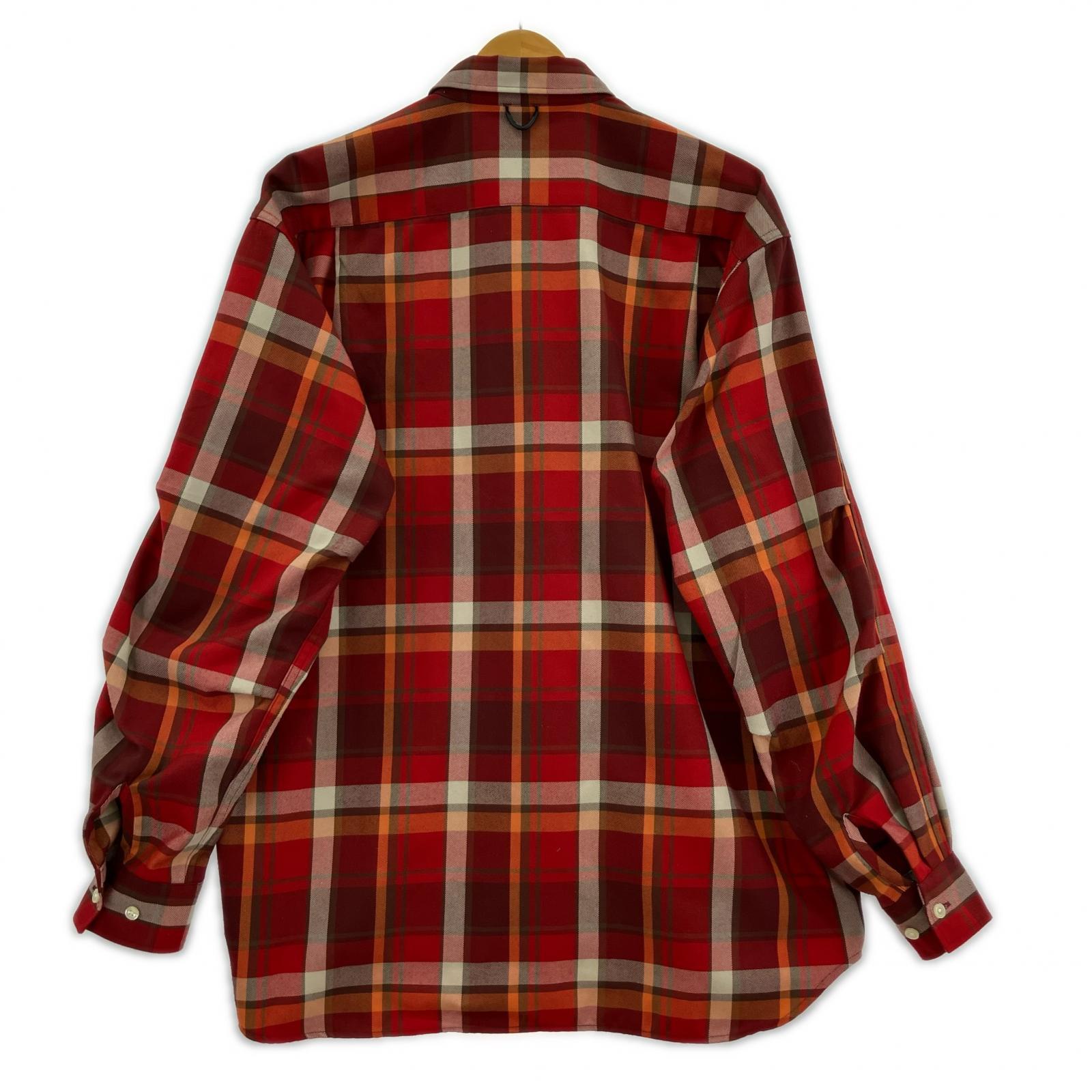 長袖シャツ TECH WORK SHIRTS FLANNEL PLAIDS (S) S レッド