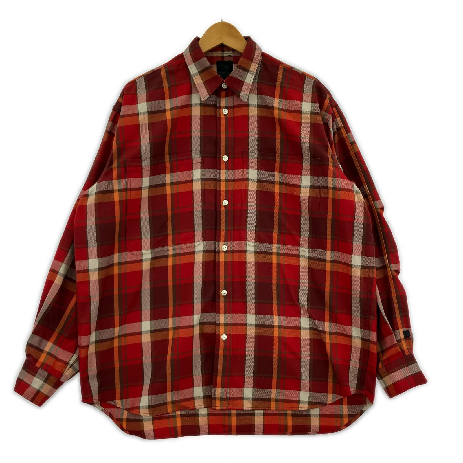 長袖シャツ TECH WORK SHIRTS FLANNEL PLAIDS (S) S レッド