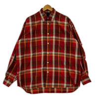 長袖シャツ TECH WORK SHIRTS FLANNEL PLAIDS (S) S レッド