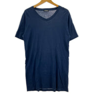半袖Tシャツ ダメージ加工Vネック ネイビー S S ネイビー