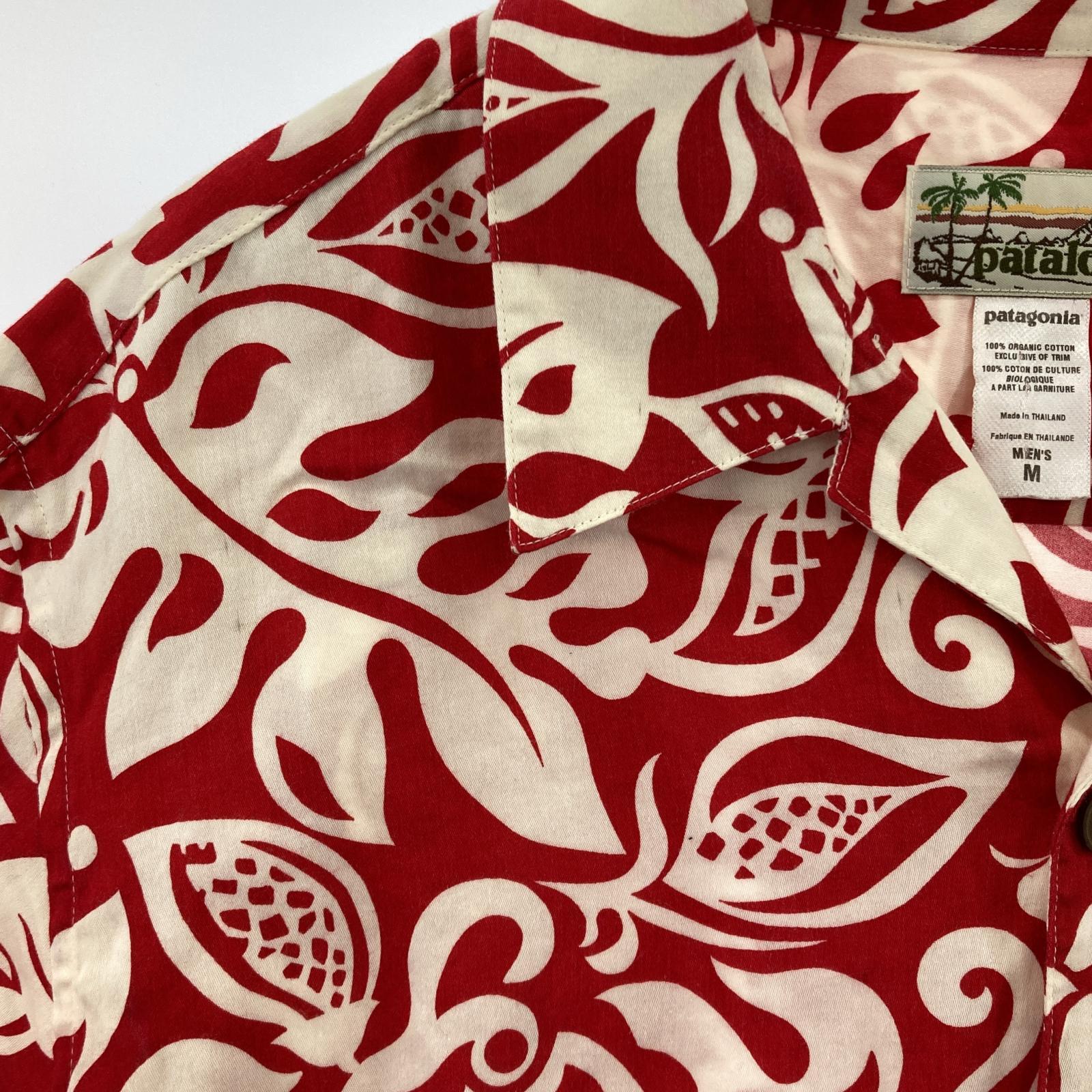 半袖シャツ pataloha アロハシャツ RED M