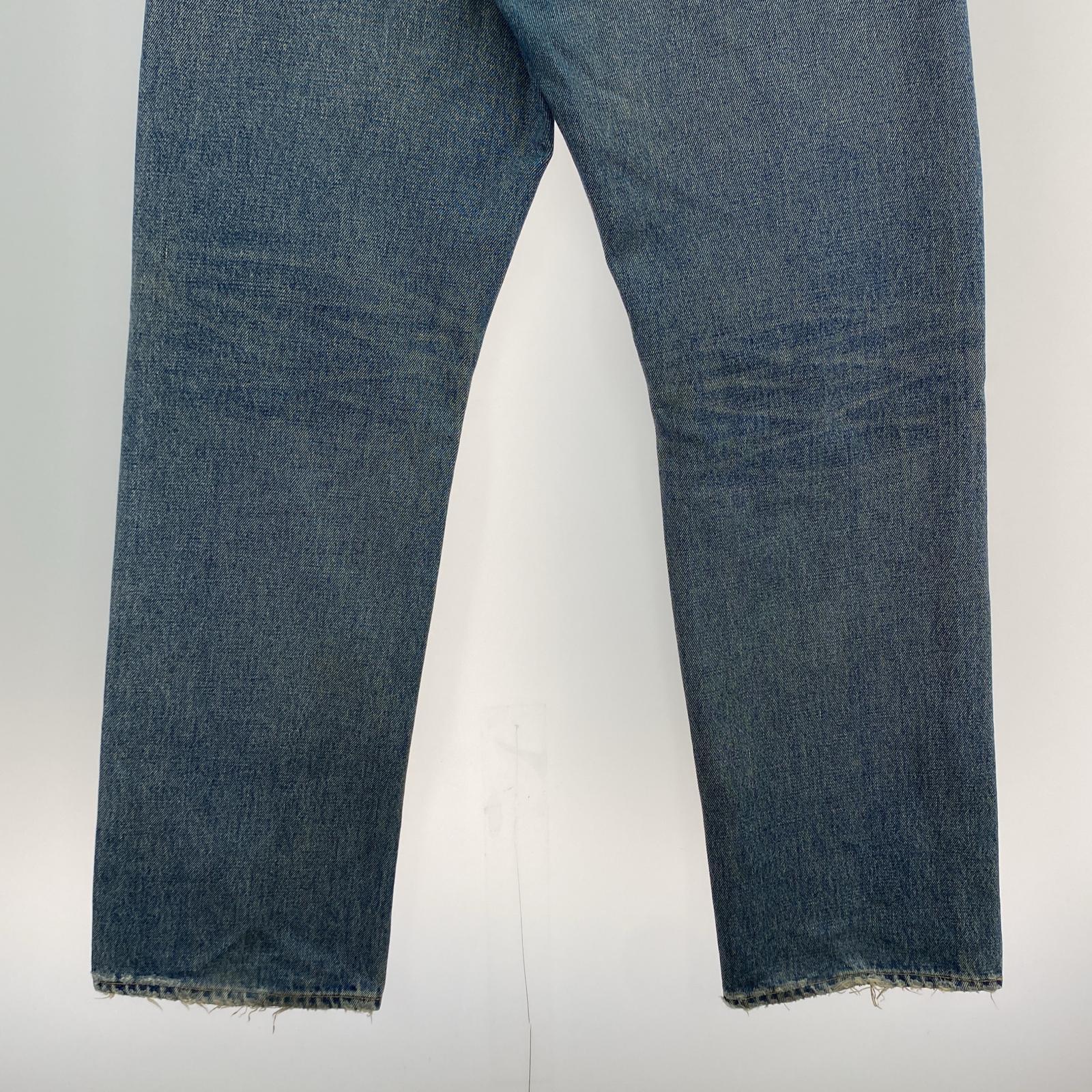 デニムパンツ レザーパッチデニム W29 29 ブルー