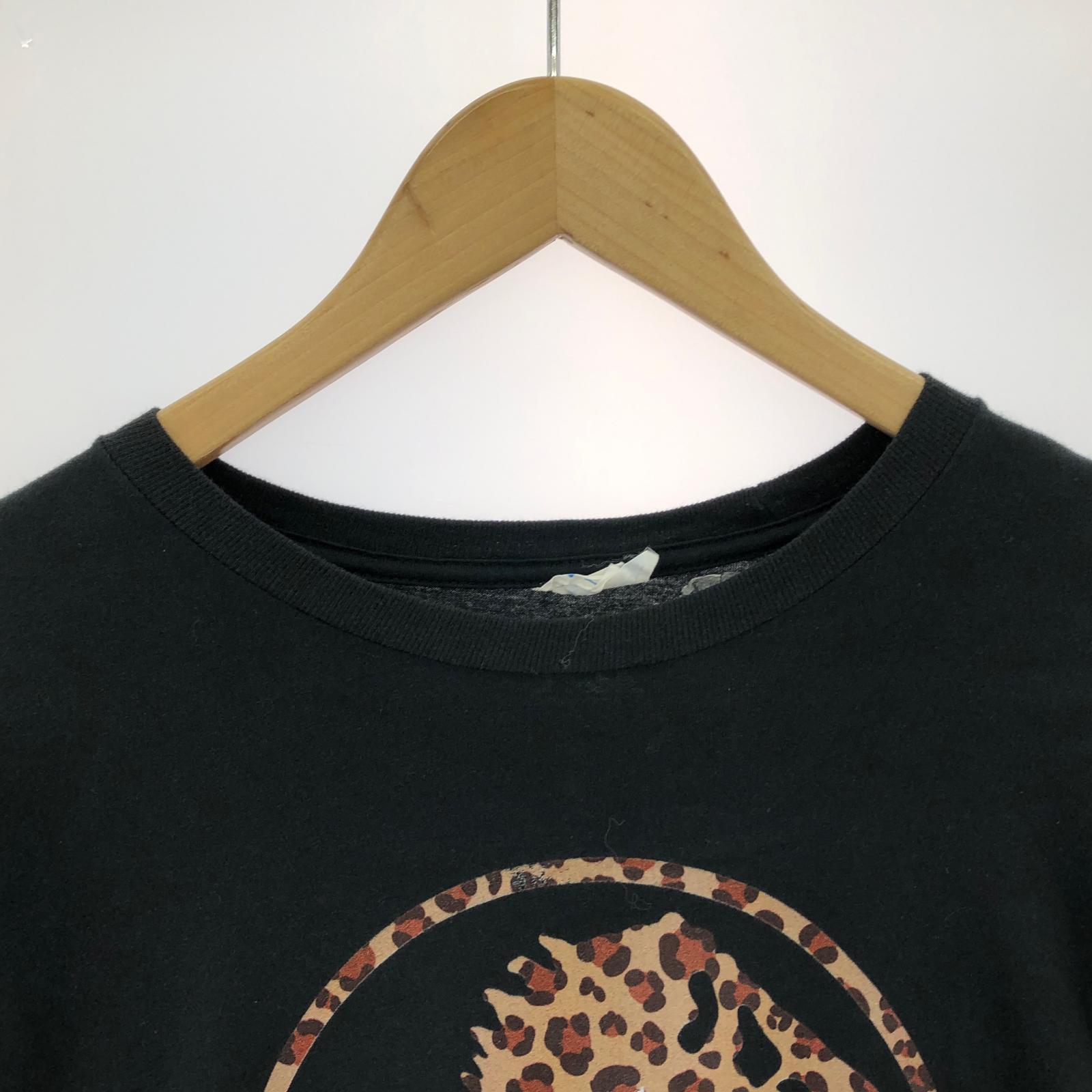 半袖Tシャツ JURASSIC PARK レオパードロゴ 黒 2X ブラック