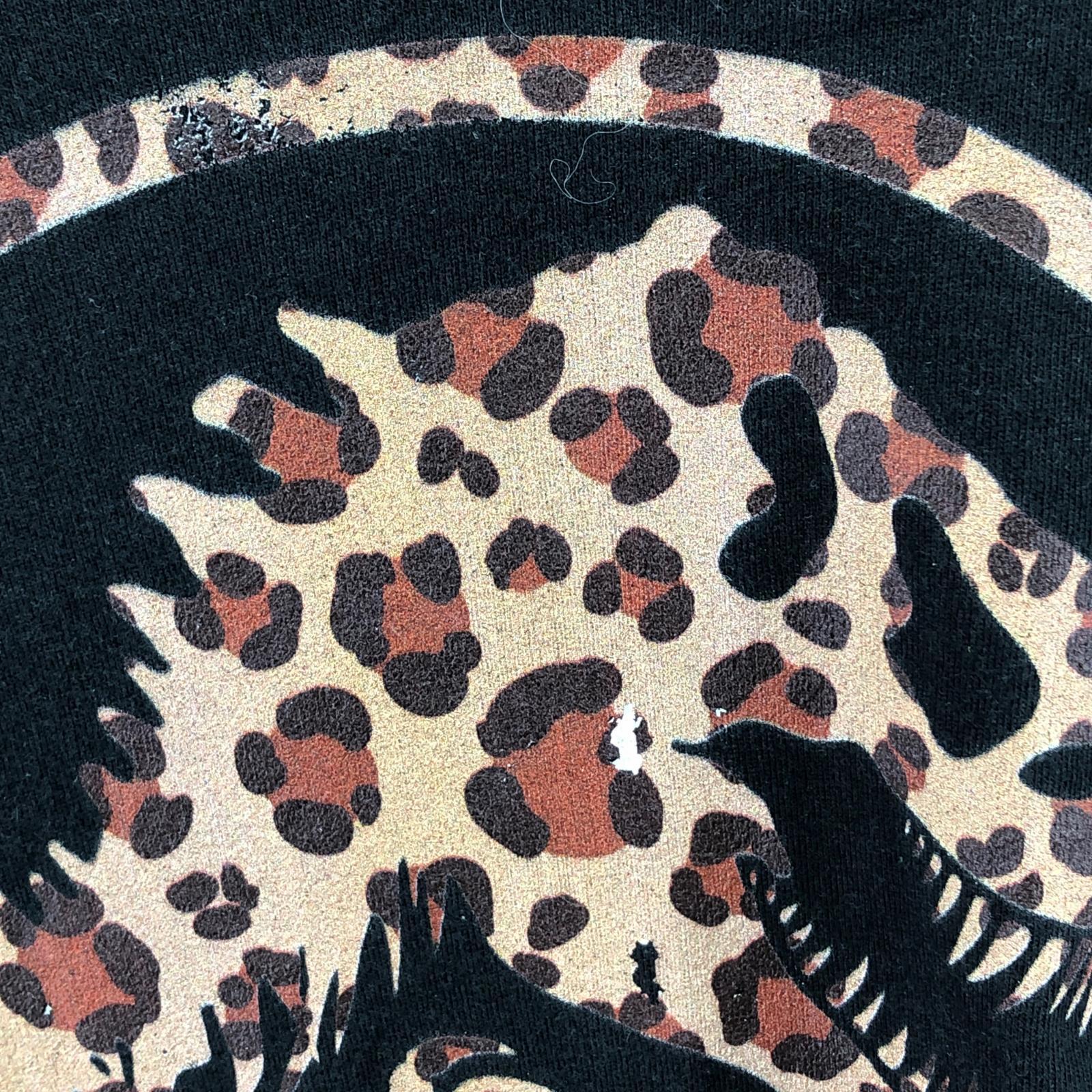 半袖Tシャツ JURASSIC PARK レオパードロゴ 黒 2X ブラック
