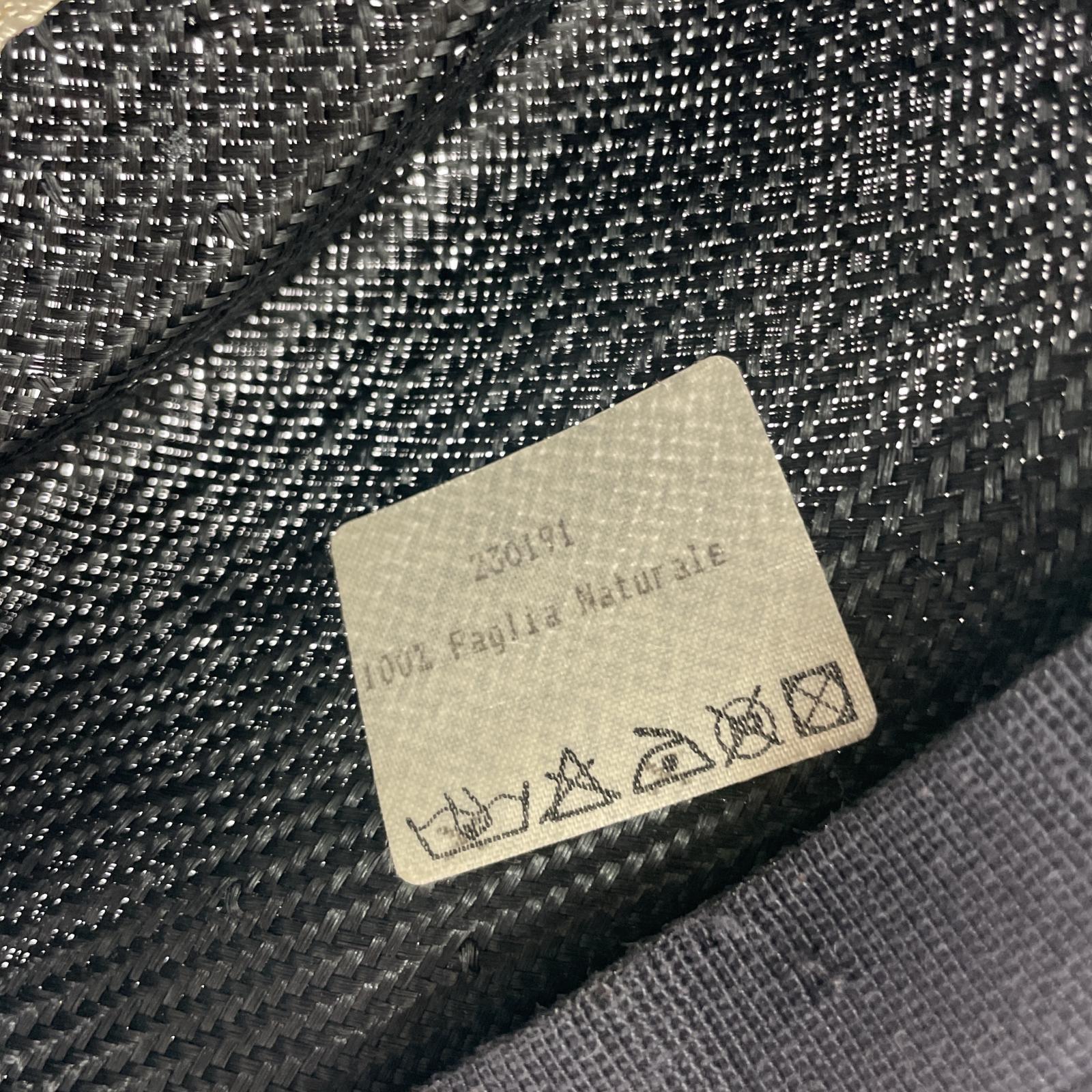 ハット Borsalino ストローハット ブラック ブラック