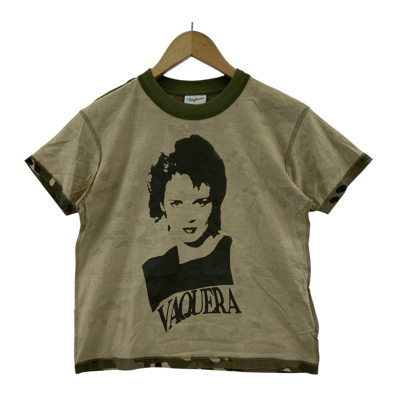 半袖Tシャツ Vaquera inside out Tee インサイドアウト プリントTee S カーキ S