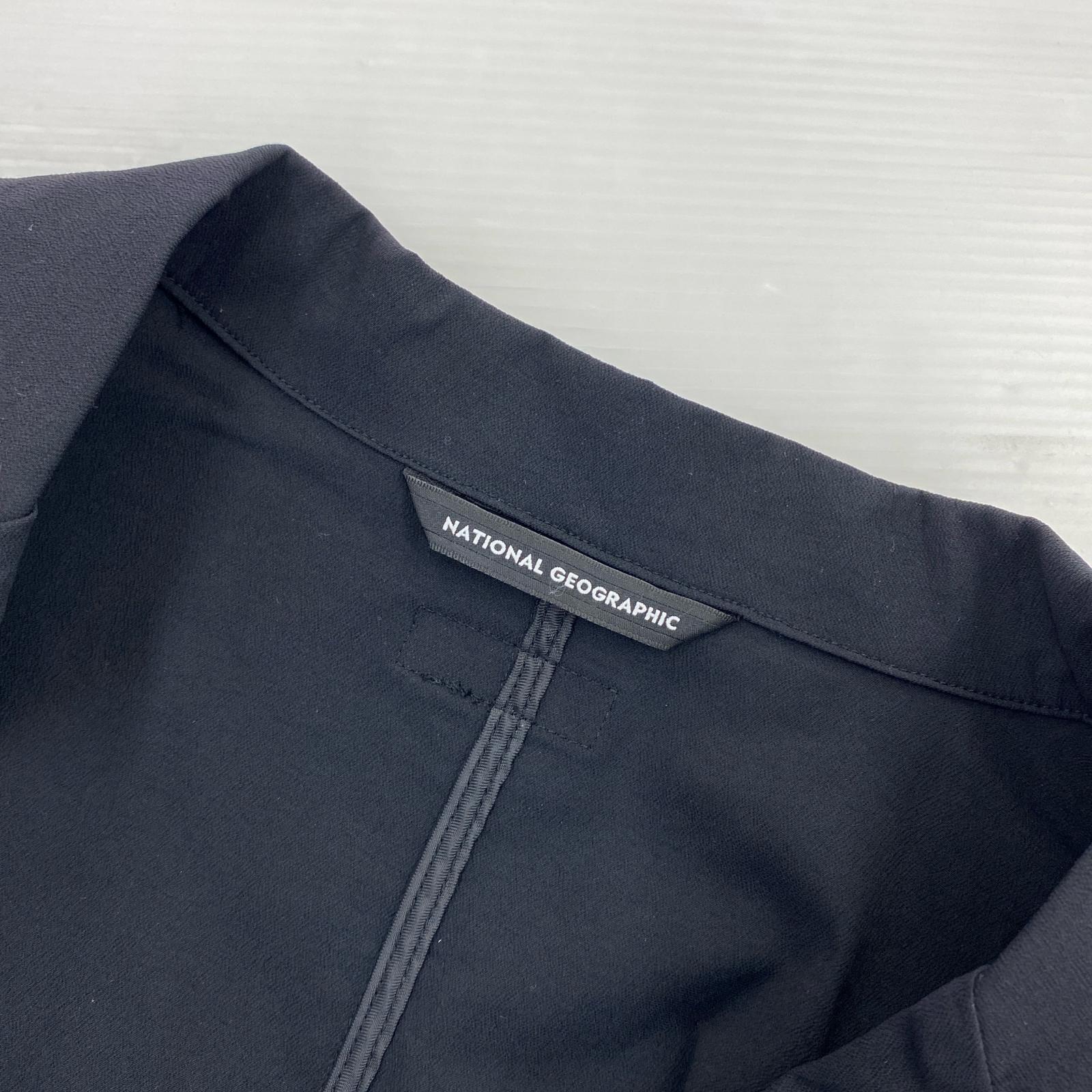 テーラードジャケット national geographic ナイロン ジャケット BLK L ブラック