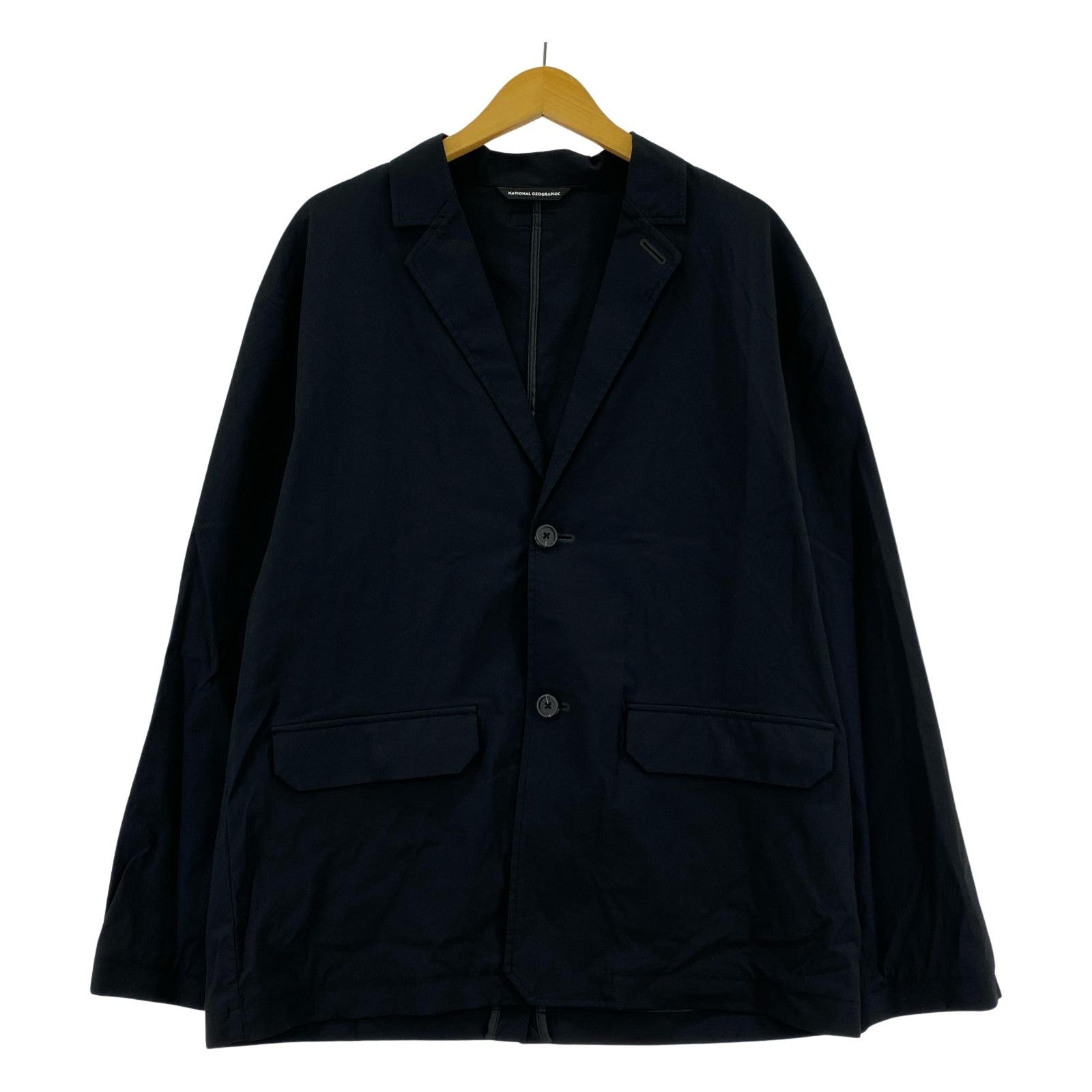 テーラードジャケット national geographic ナイロン ジャケット BLK L ブラック