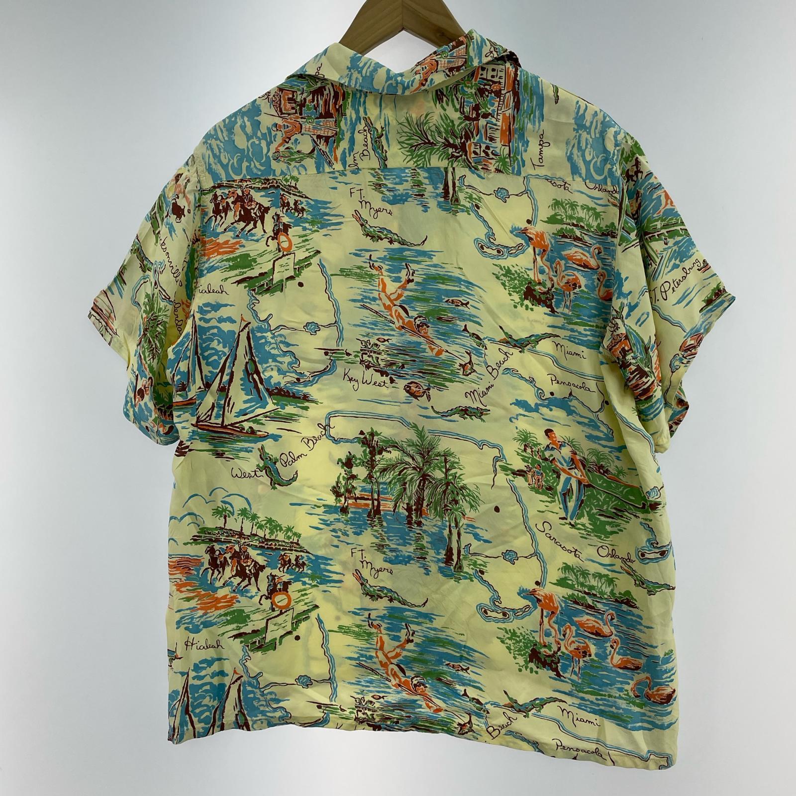 半袖シャツ FLORIDA 50s アロアhシャツ 黄色 M M