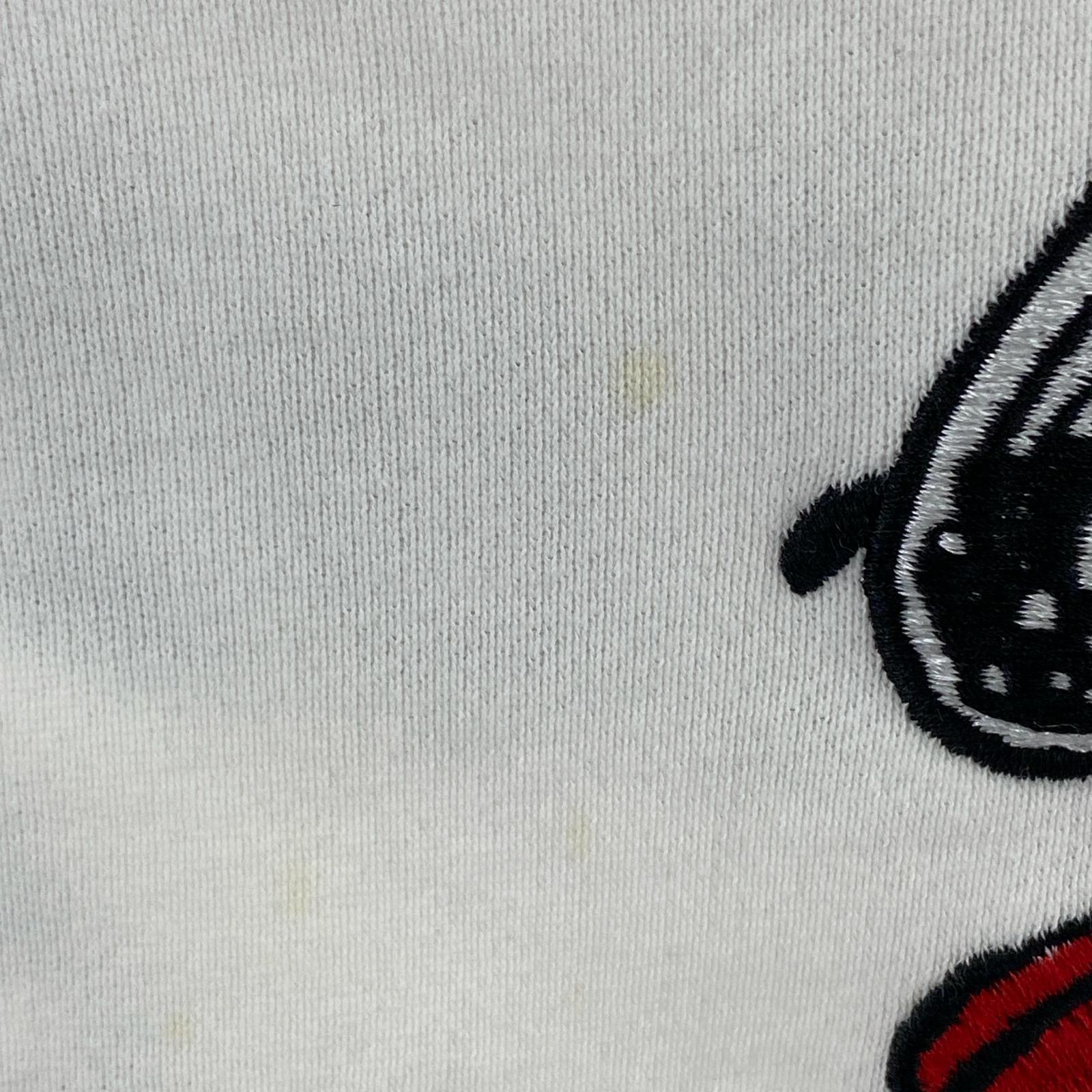 スウェット PEANUTS スヌーピー刺繍スウェット 白 (M) M ホワイト