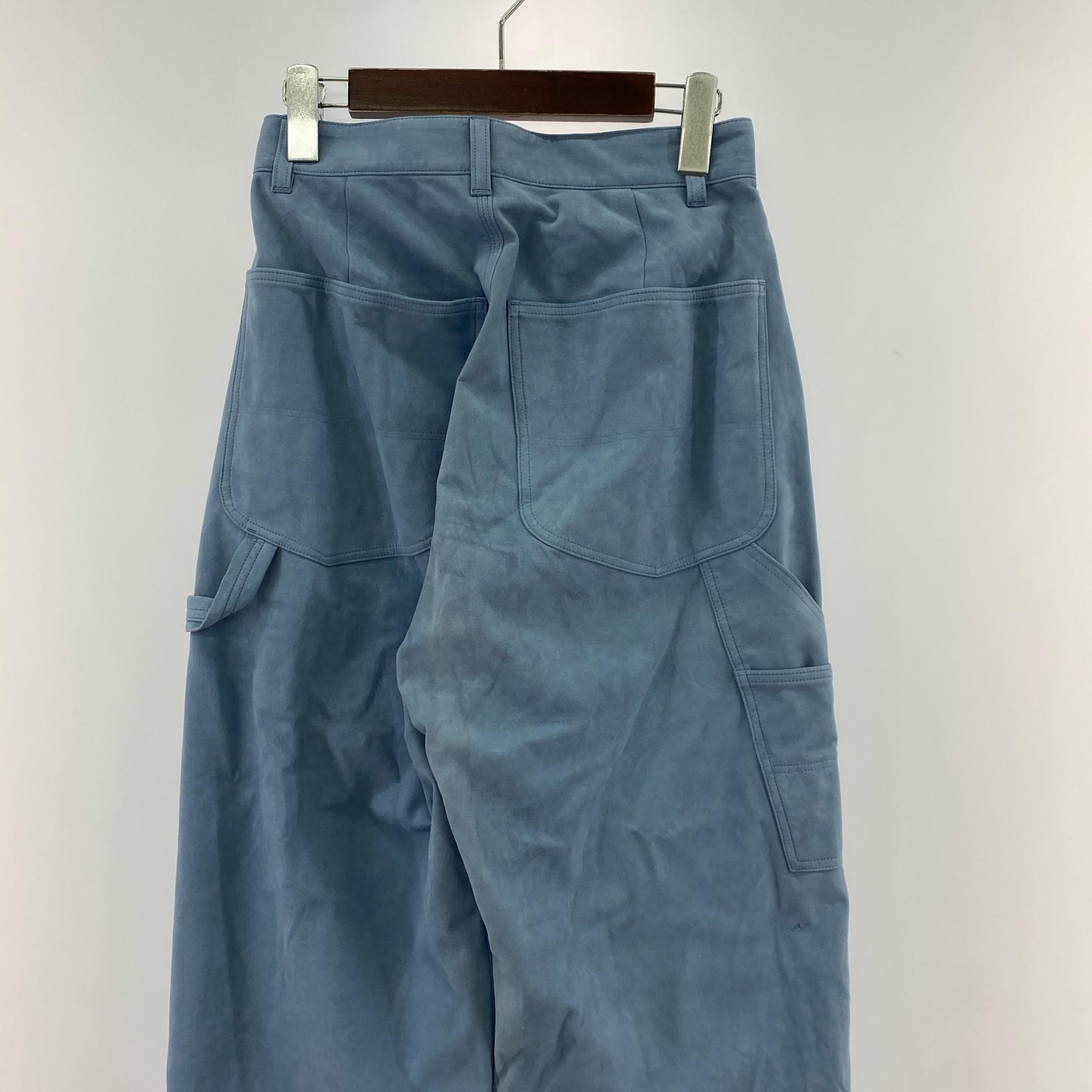 パンツ FAKE SUEDE PAINTER PANTS/BLE 34 ブルー