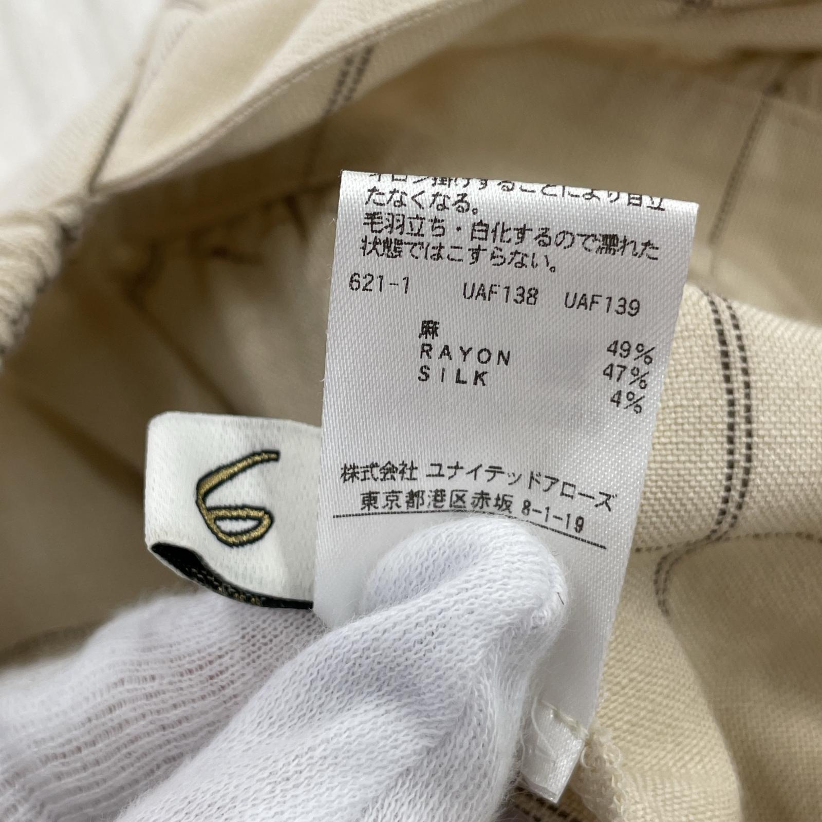 ワンピース SILK CHECK DRESS 36 ホワイト