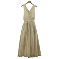 ワンピース SILK CHECK DRESS 36 ホワイト