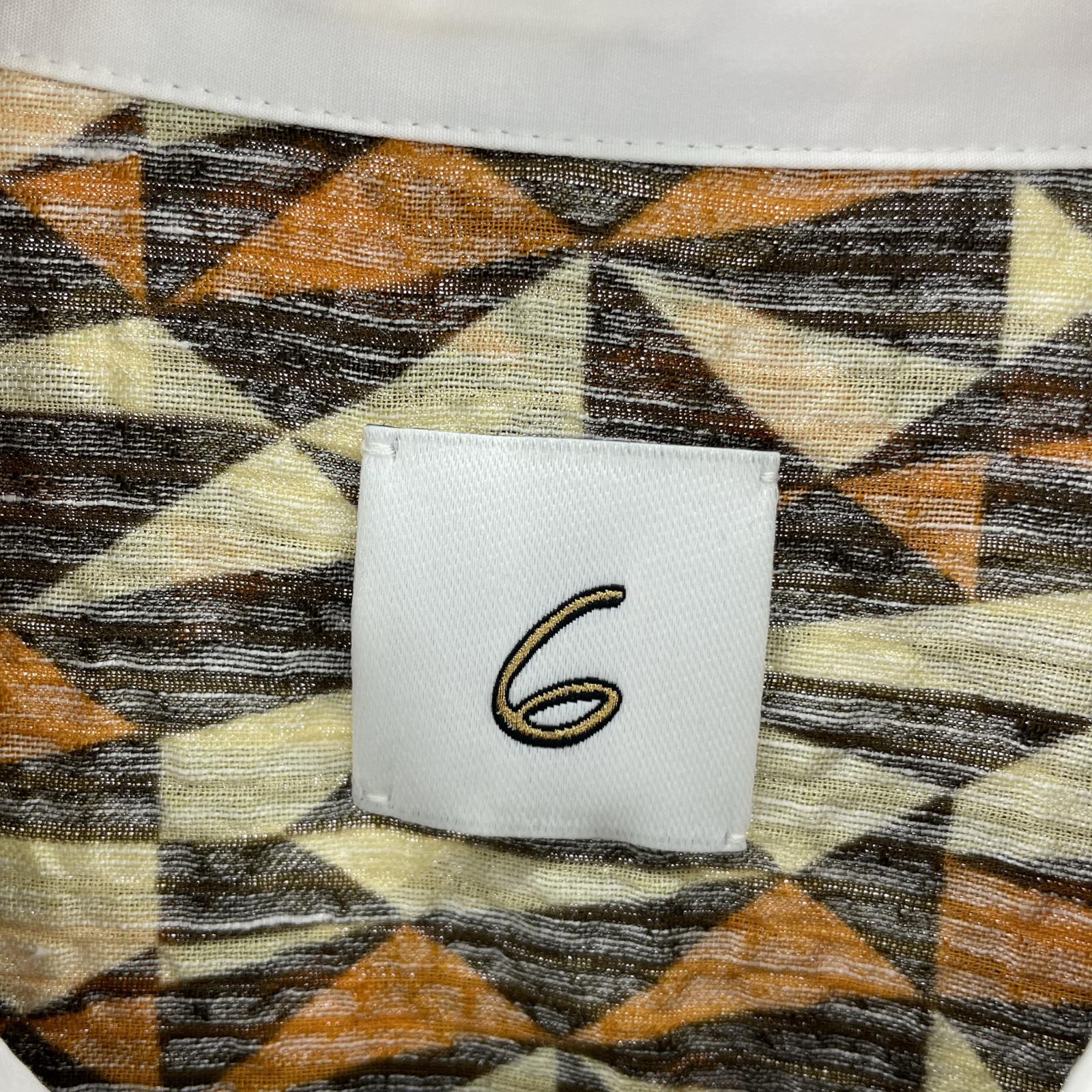 ワンピース DIAMOND PRINT SHIRT/BRW 38 マルチカラー