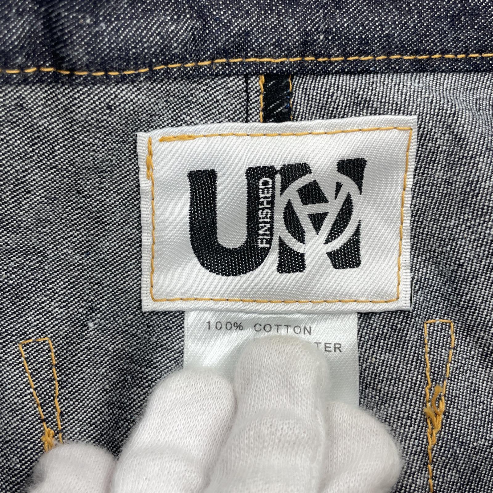 デニムパンツ UNFINISHED サルエル デニムパンツ バイカラー
