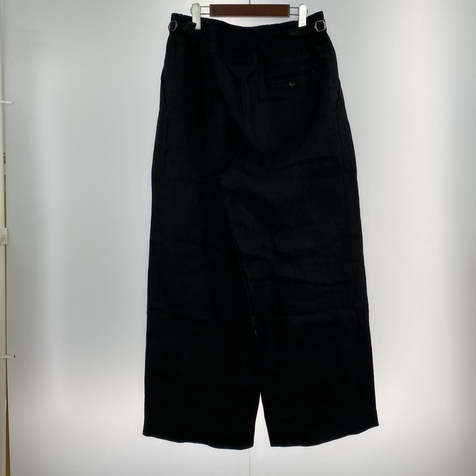 パンツ MARKAWARE LINEN HERRINGBONE DANISH ARMY TROUSERS リネンスラックス 3 ブラック 3 ブラック