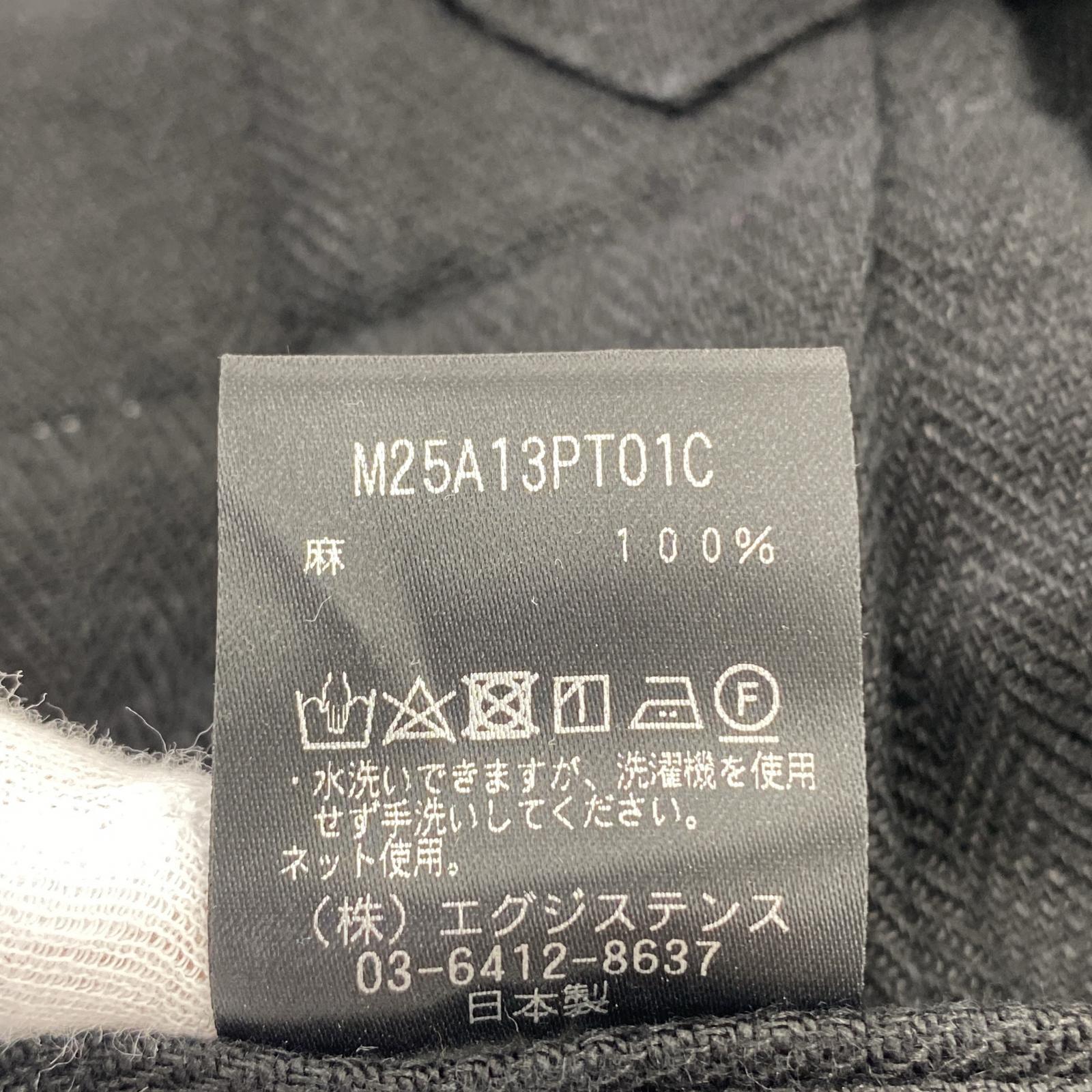パンツ MARKAWARE LINEN HERRINGBONE DANISH ARMY TROUSERS リネンスラックス 3 ブラック 3 ブラック