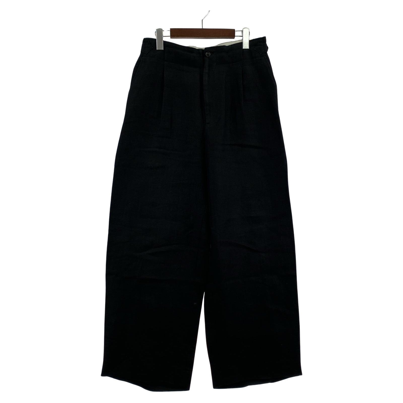 パンツ MARKAWARE LINEN HERRINGBONE DANISH ARMY TROUSERS リネンスラックス 3 ブラック 3 ブラック