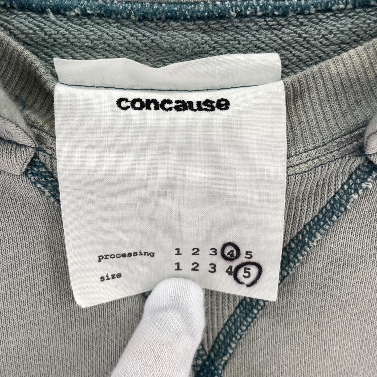 パーカー concause 25SS W-V AFTER HOODIE 加工POパーカー 5 サックス 5 ブルー