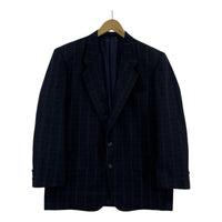ジャケット COMME des GARCONS HOMME 80s チェック ウールジャケット M ネイビー M ネイビー