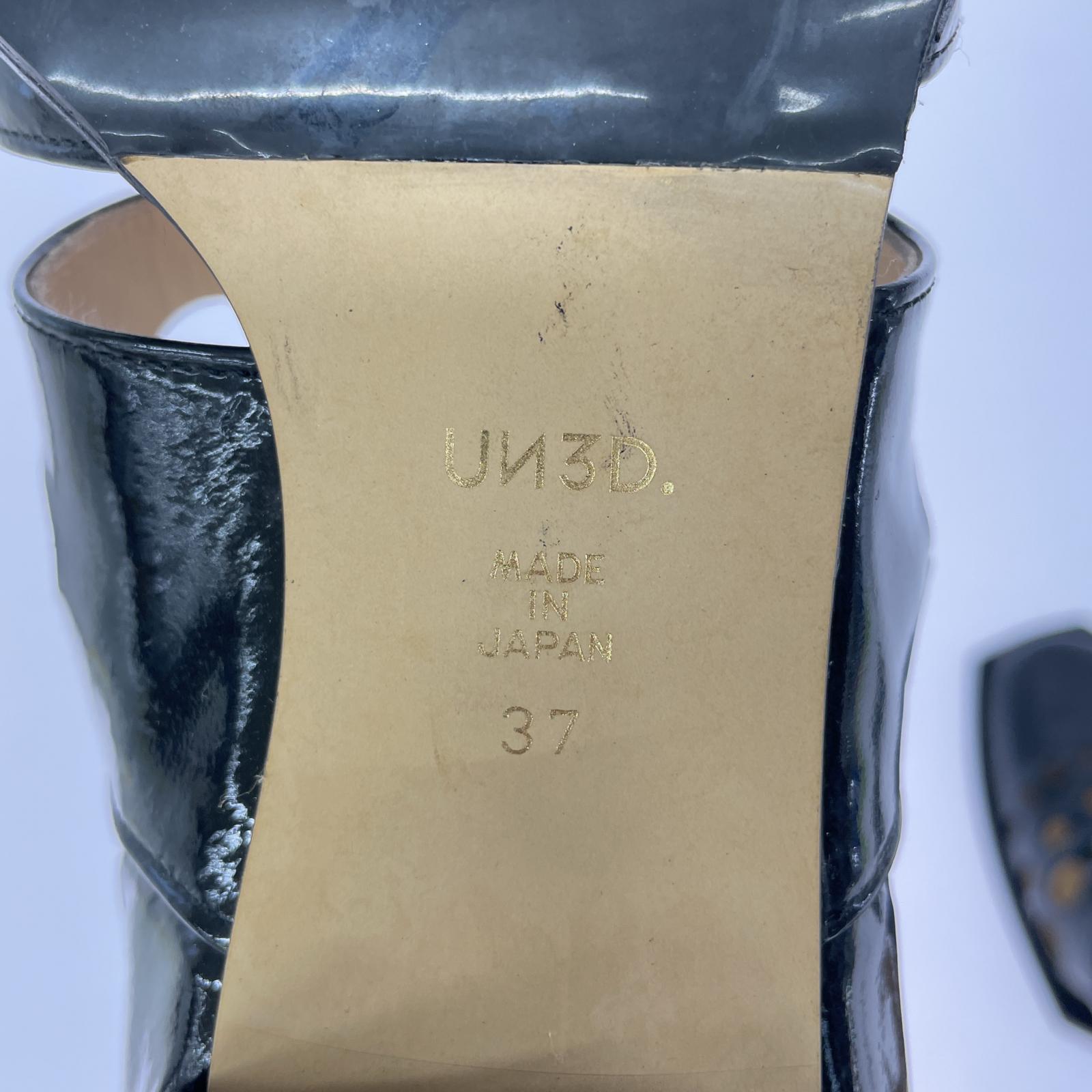 シューズ UN3D. PUNCHING MANNISH SHOES エナメルシューズ 37 ブラック 37 ブラック