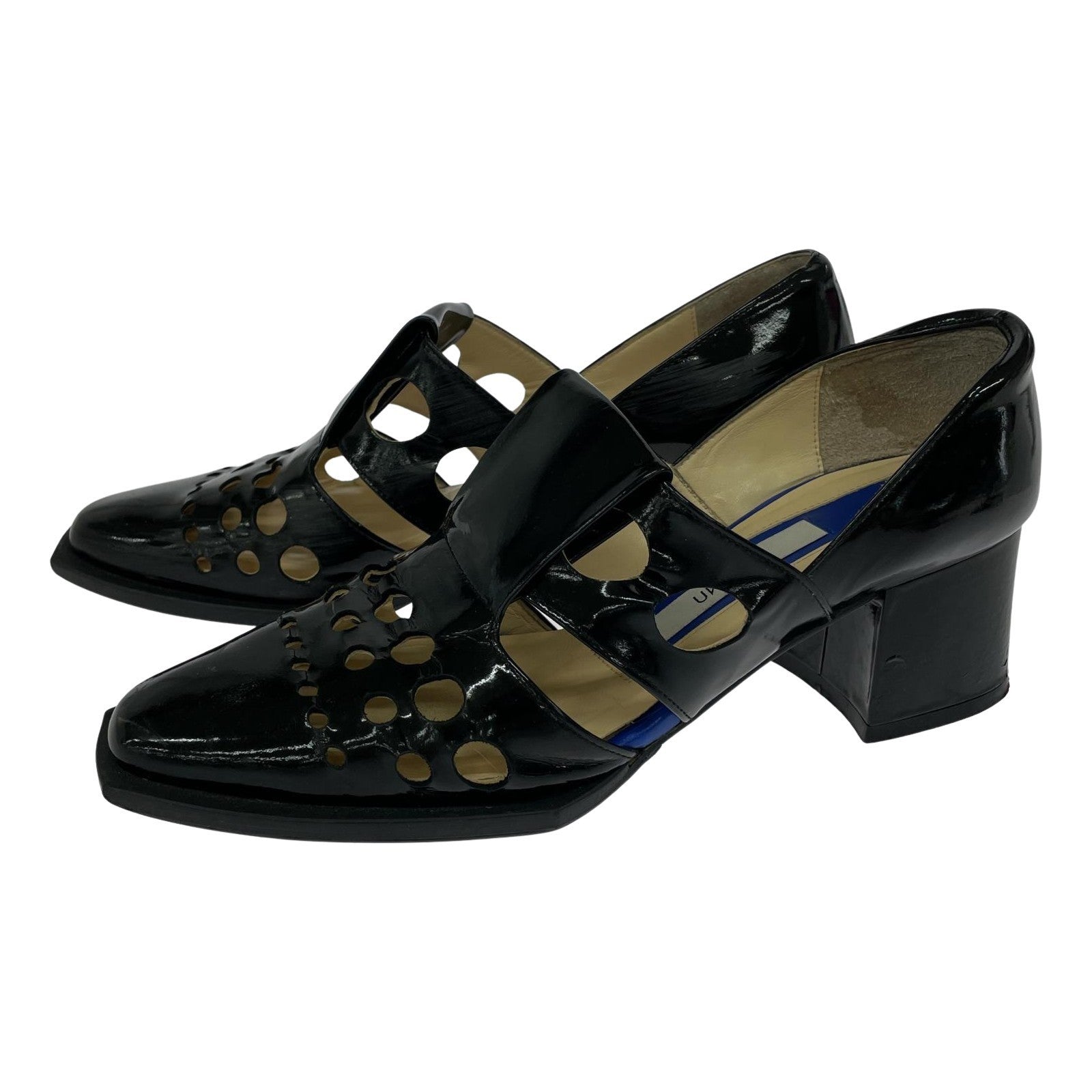 シューズ UN3D. PUNCHING MANNISH SHOES エナメルシューズ 37 ブラック 37 ブラック