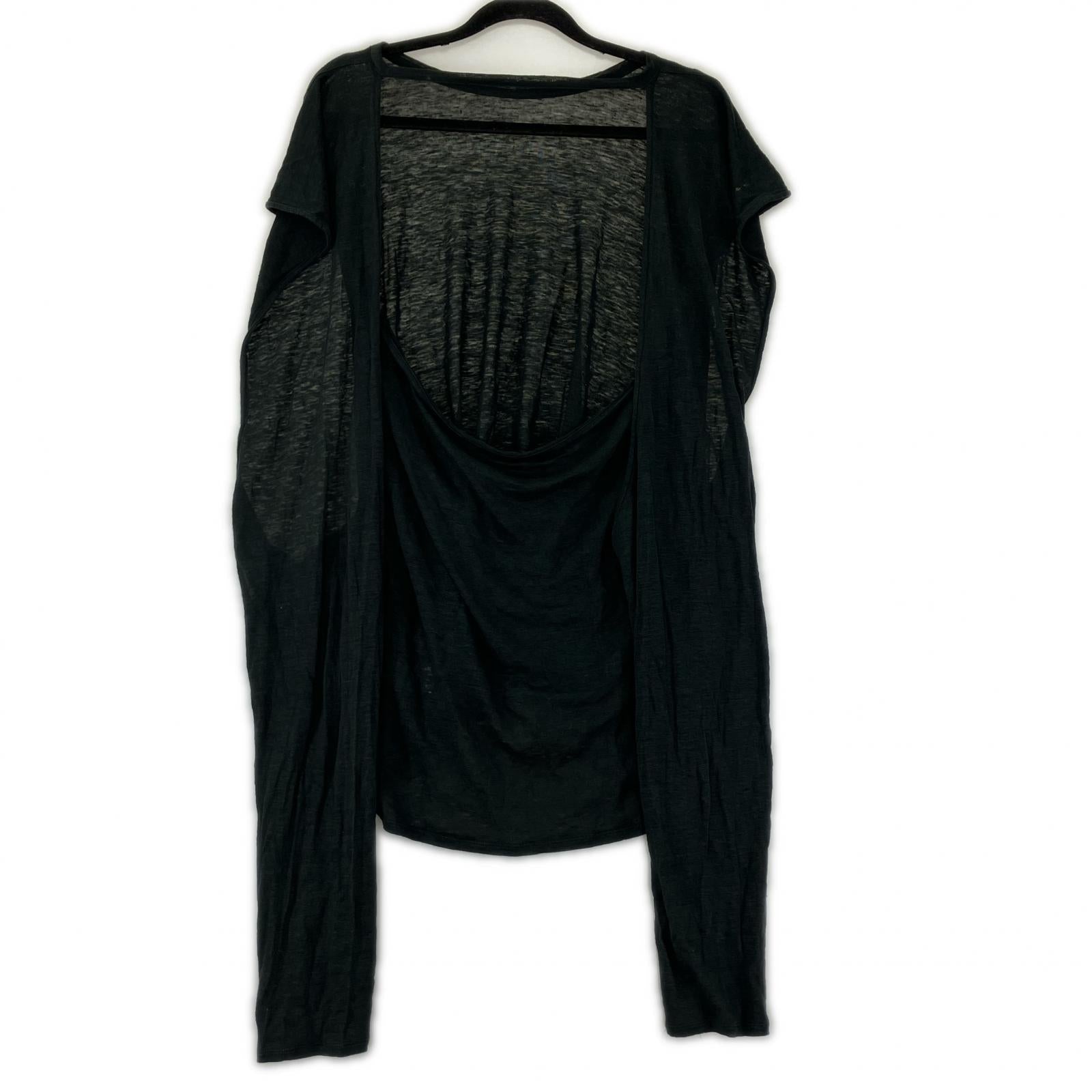 長袖Tシャツ ERIKO KATORI リネントップス ブラック フリー ブラック
