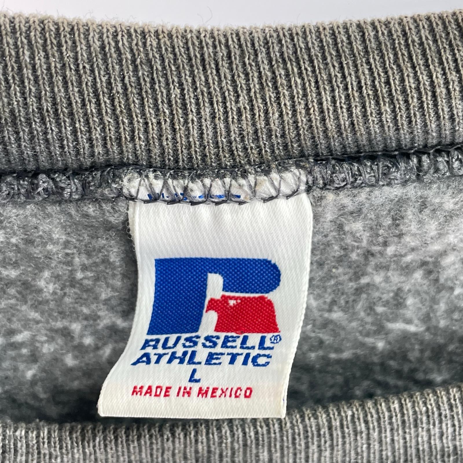 スウェット 90's RUSSELL 前Vガゼット スウェット L グレー