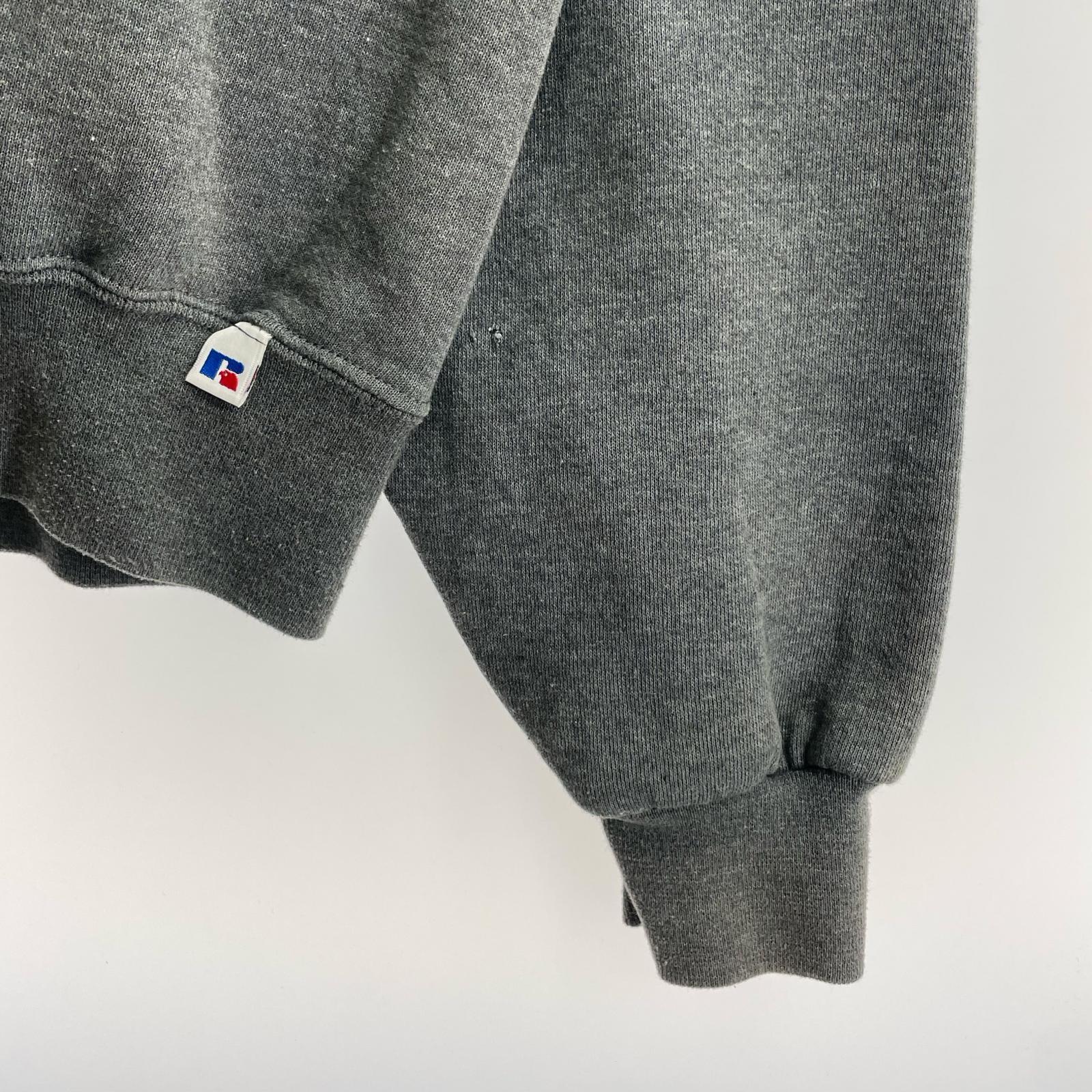 スウェット 90's RUSSELL 前Vガゼット スウェット L グレー