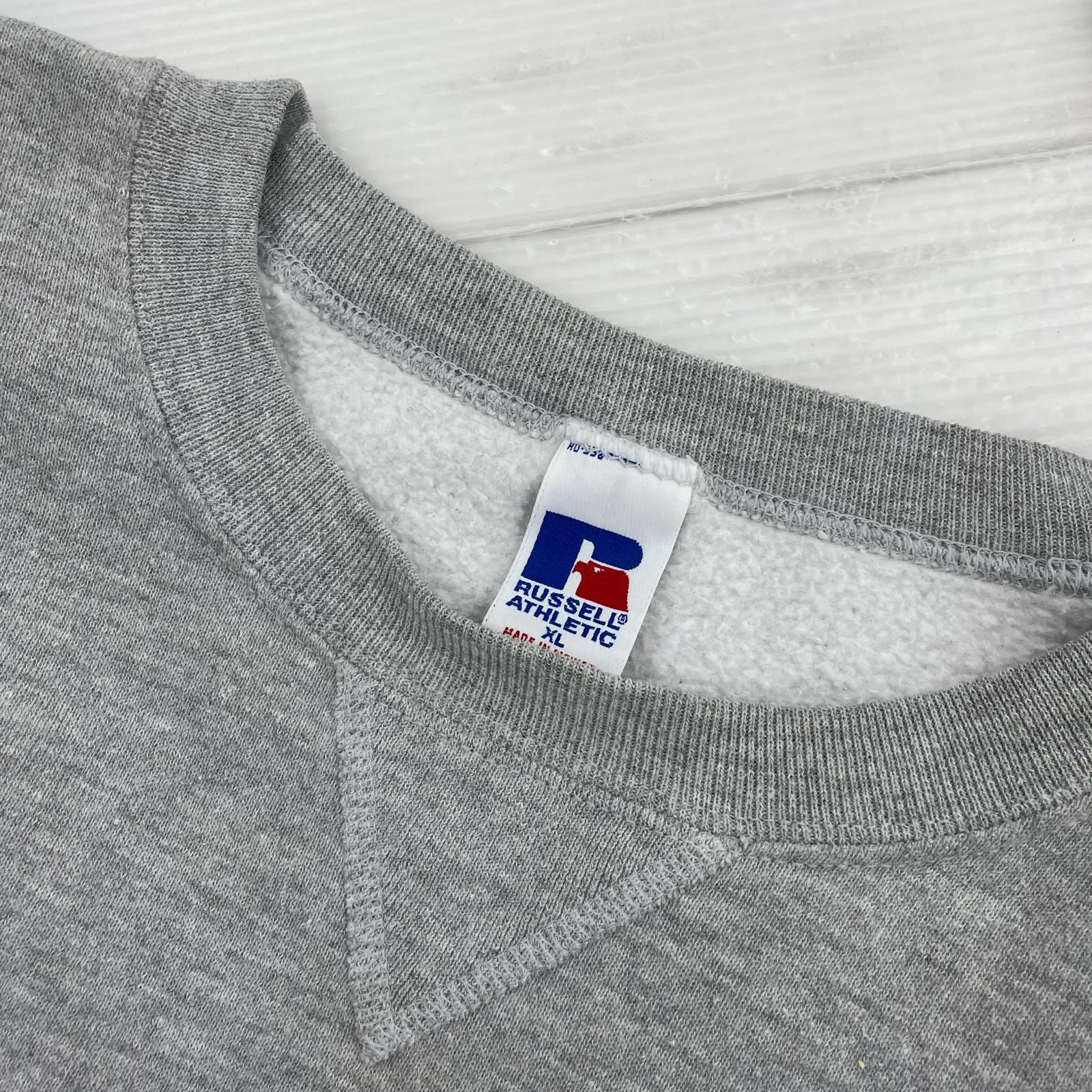 スウェット 90's RUSSELL 前Vガゼット スウェット グレー